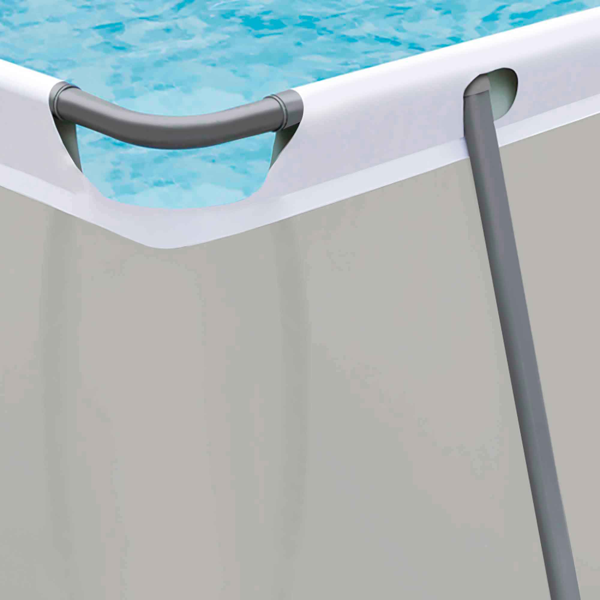 13ft Deluxe Steel Frame Swimming Pool Set with Ladder, Cover & Filter Pump - Rectangular Above Ground Pool for Backyard, Outdoor Family Fun & Summer Relaxation