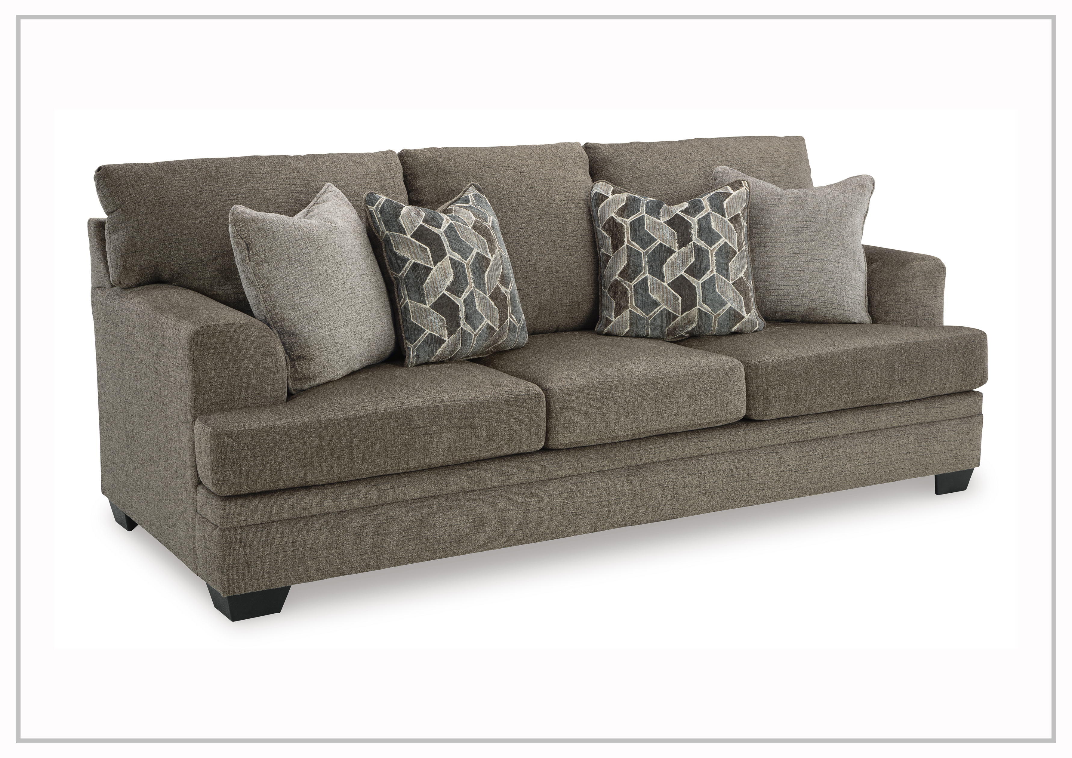 Gio Italia Seabrook 3-Seater Queen Sofa Bed with Taupe Upholstery - Convertible Sleeper Sofa for Living Room, Guest Room & Small Spaces