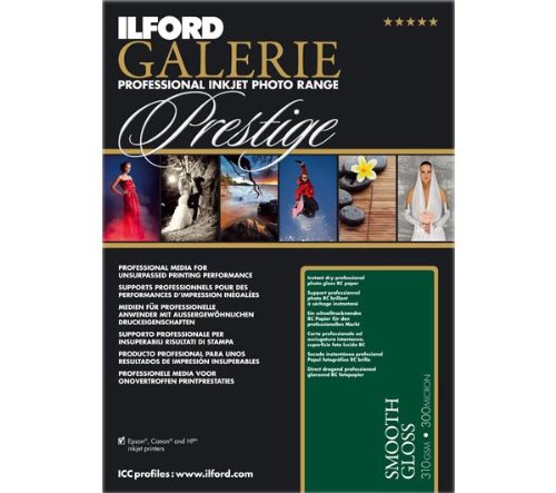 Ilford Smooth Gloss Photo Paper A6 Size (4.1 x 5.8 in) 310 GSM Premium Quality - 100 Sheets Pack for Professional Photography, Art Prints & Scrapbooking Projects