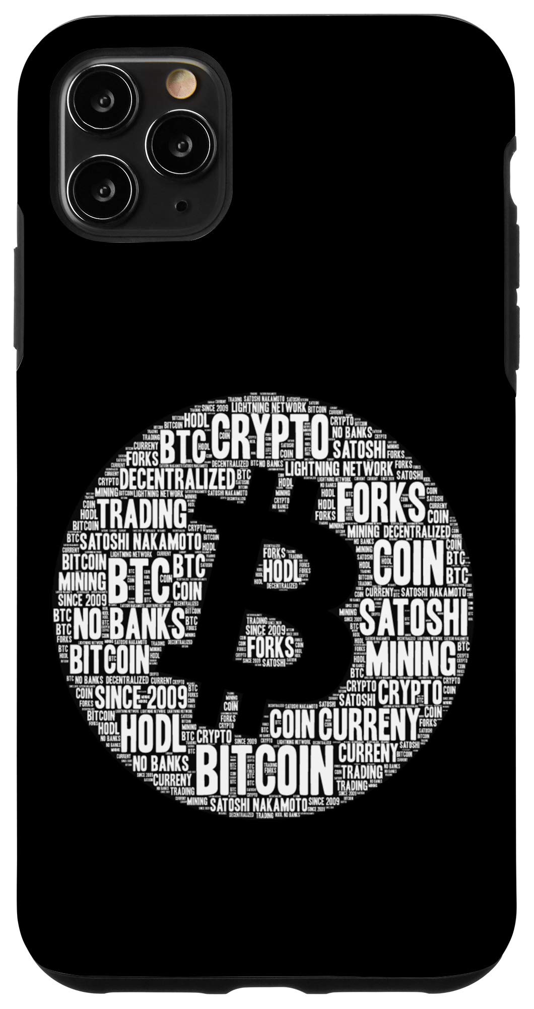 iPhone 11 Pro Max Bitcoin Case - Moon & Crypto Themed Protective Phone Cover for BTC Holders | Perfect Bitcoin Enthusiast Gift for Birthday, Christmas & Crypto Events