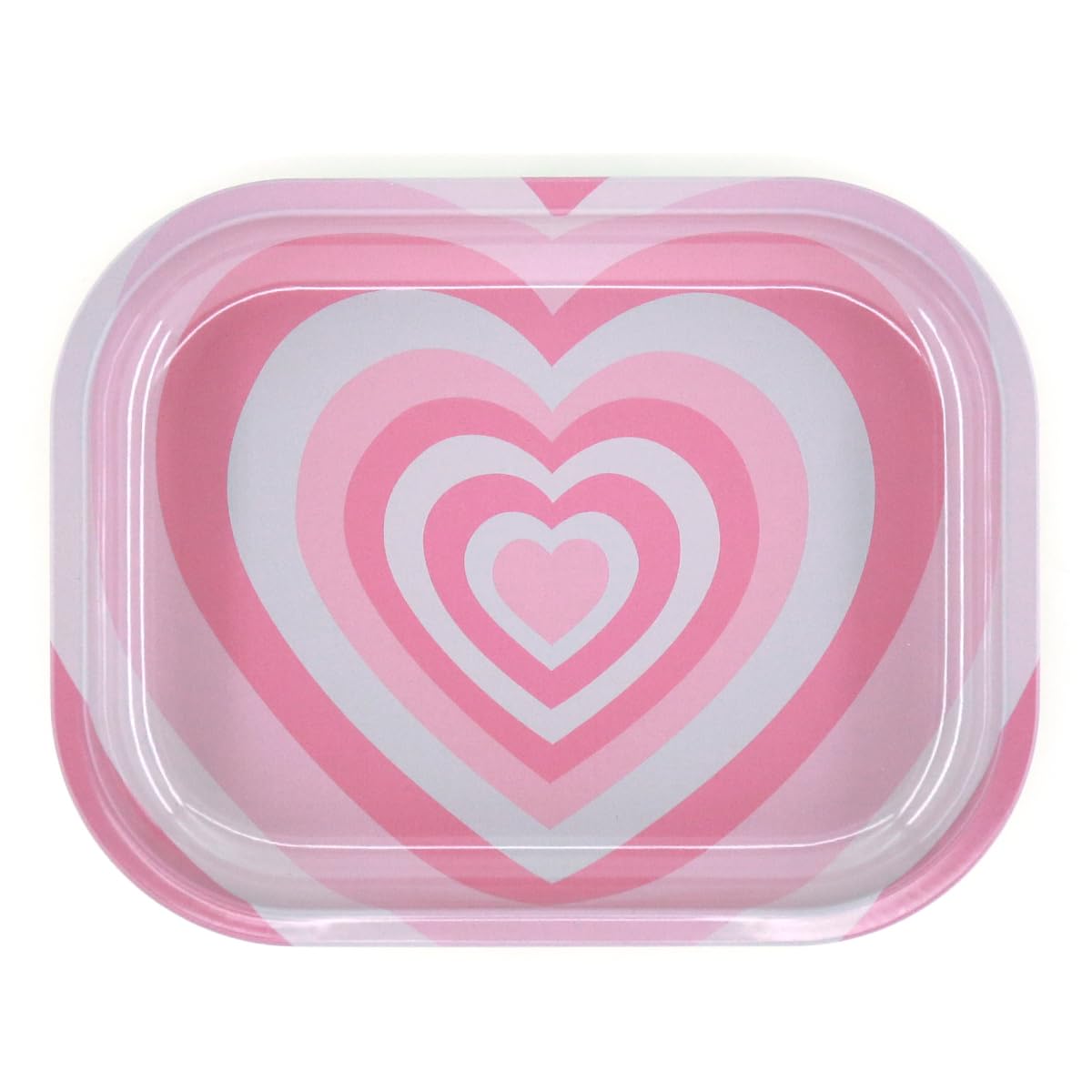 Dusty Pink Heart Rolling Tray - 7 x 5.5 Inch Medium Size Rolling Tray for Herbs & Smoking Accessories | Perfect Gift for Women, Home Use & Travel | Aesthetic Rolling Tray for Weed, Tobacco & DIY Projects