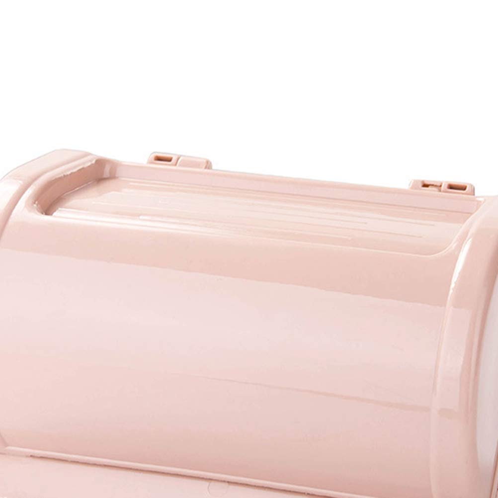 Cabilock 1-Piece No Drill Toilet Paper Holder - Waterproof Bathroom Tissue Roll Mount with Strong Adhesive, Pink - Perfect for Small Bathrooms, RVs & Apartments