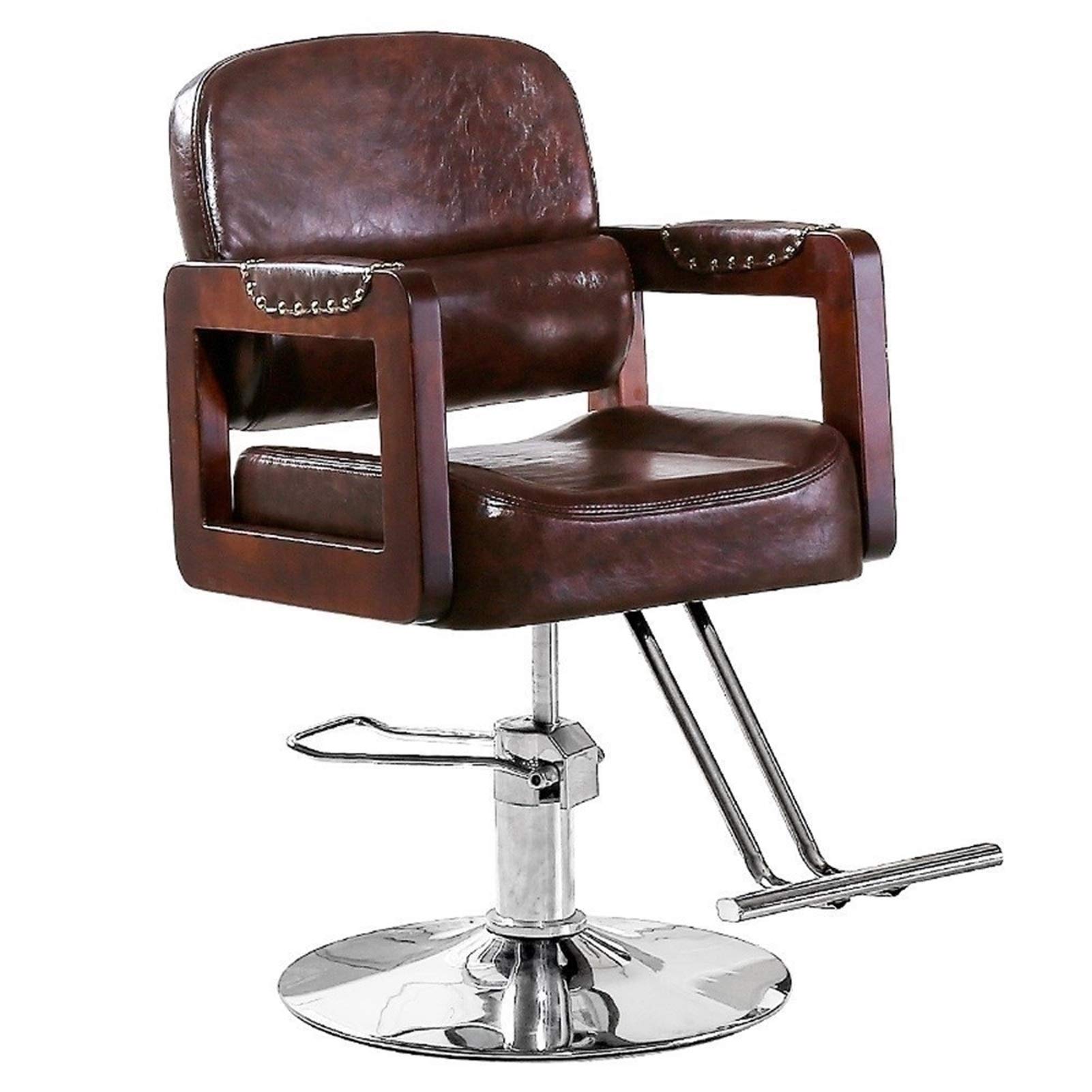 Professional Heavy Duty 360° Rotating Barber Chair - Explosion-Proof Pneumatic Hydraulic Styling Salon Chair for Hair Cutting, Beauty & Spa Treatments | Durable Salon Equipment for Barber Shops, Hair Salons & Home Use (Color: A)