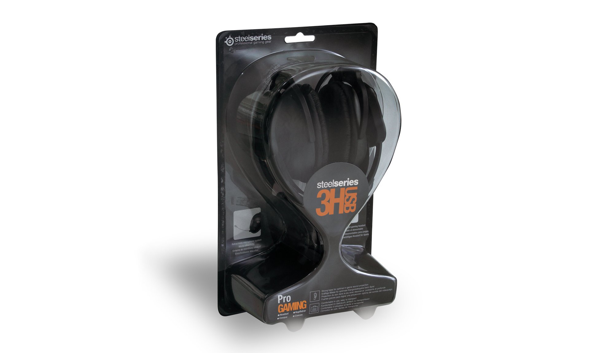 SteelSeries 3H USB Gaming Headset - Noise Cancelling Over-Ear Headphones with Mic for PC, PS4, Xbox - Black | Perfect for FPS Gaming, Streaming & Online Classes