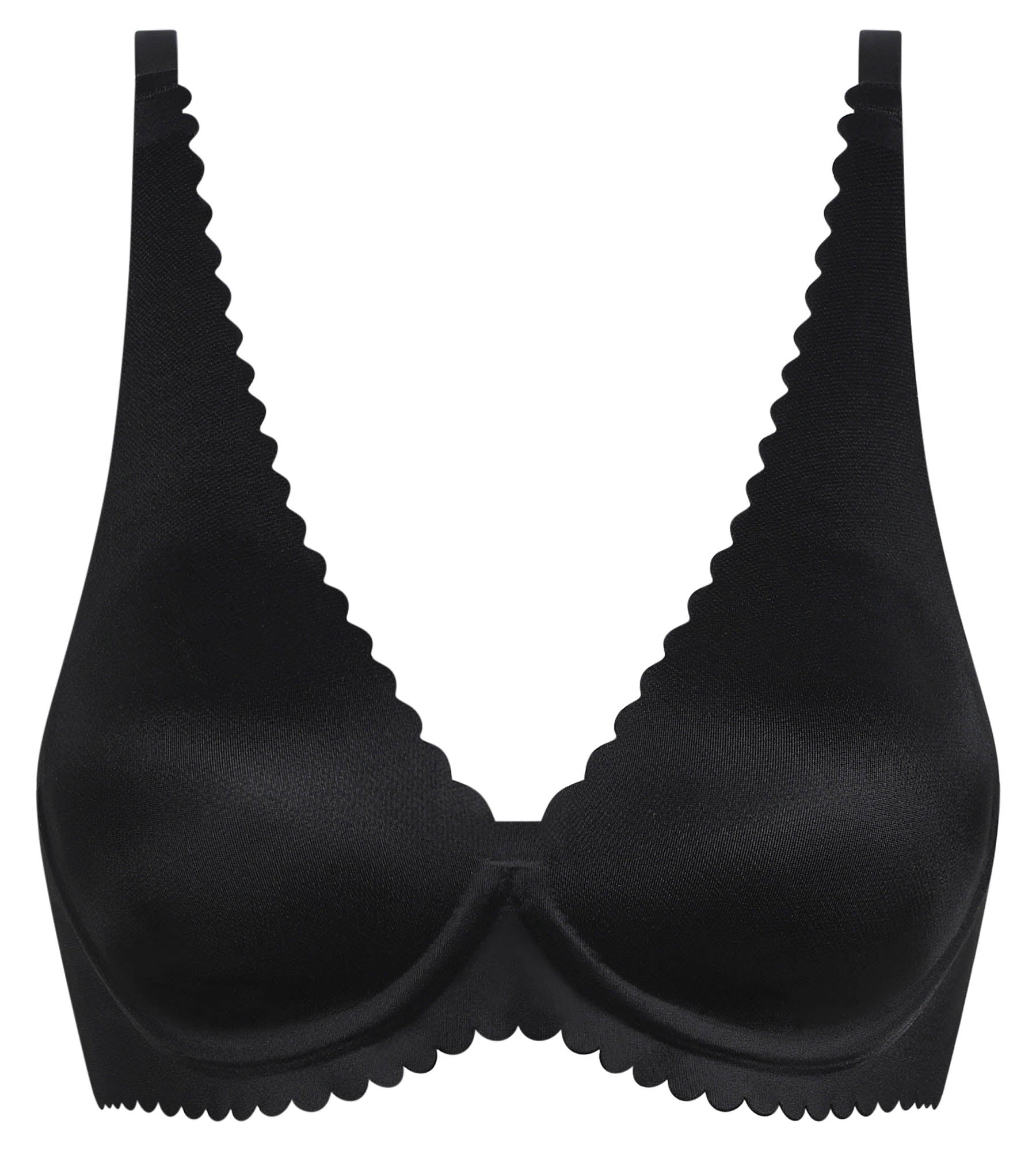 Black Microfiber Underwire Scarf Bra - Comfortable Support for Everyday Wear, Work, and Special Occasions