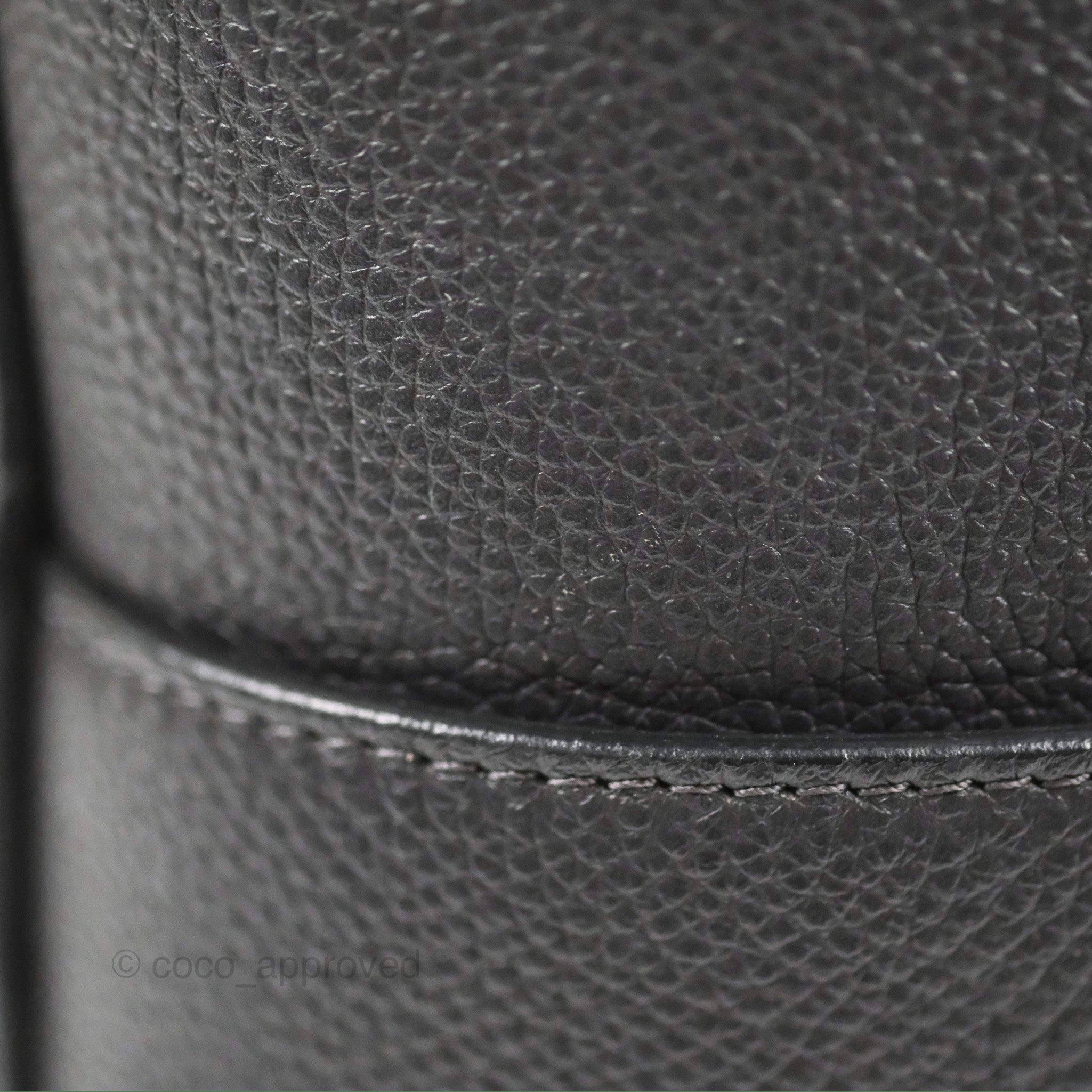 Celine Sangle Bucket Bag in Dark Grey - Premium Grained Calfskin Leather Handbag for Women | Perfect for Work, Travel & Everyday Use