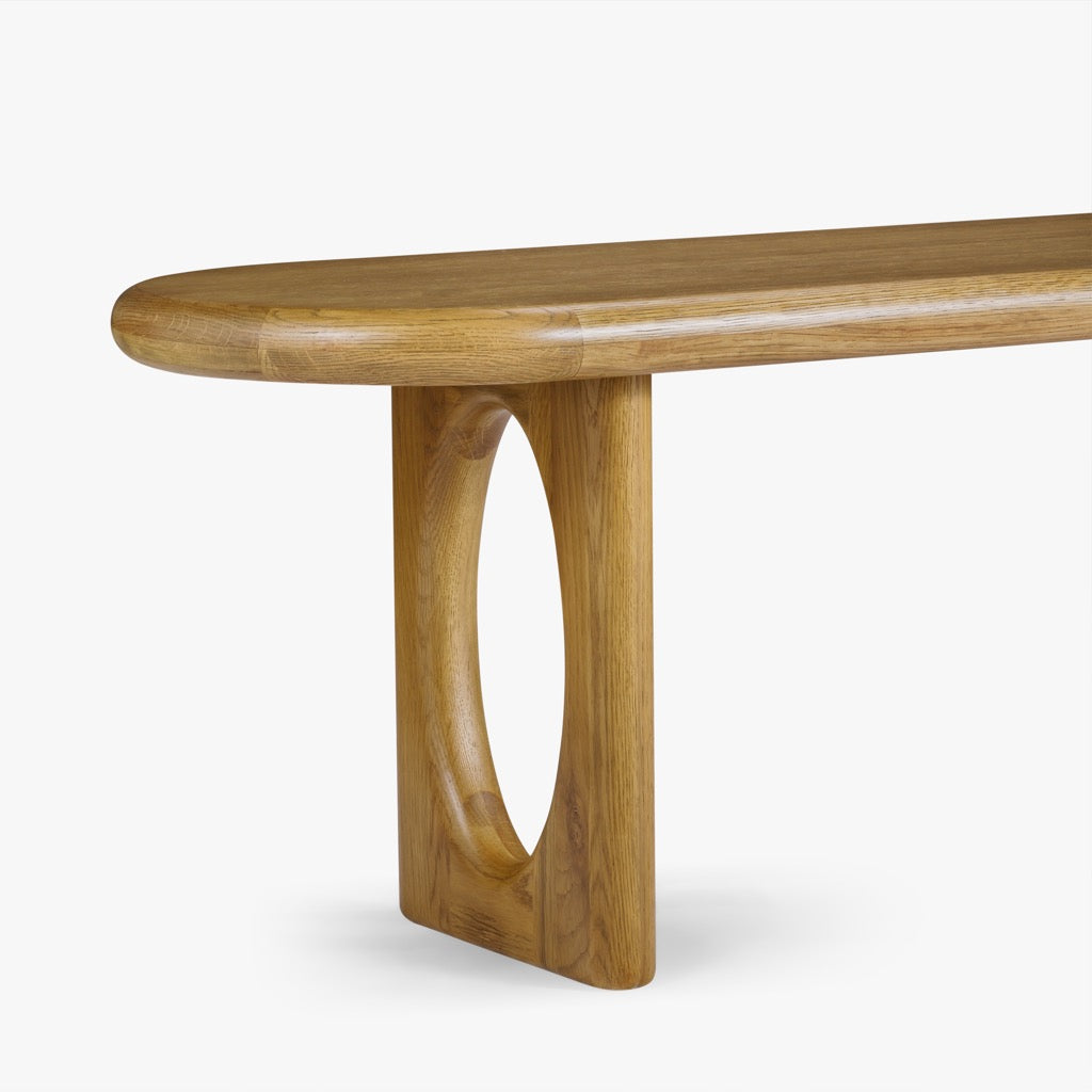 Eva Dining Bench - Natural Wood Kitchen Bench Seat for Dining Room, Breakfast Nook & Entryway - Sturdy & Comfortable Wooden Bench for Home Decor