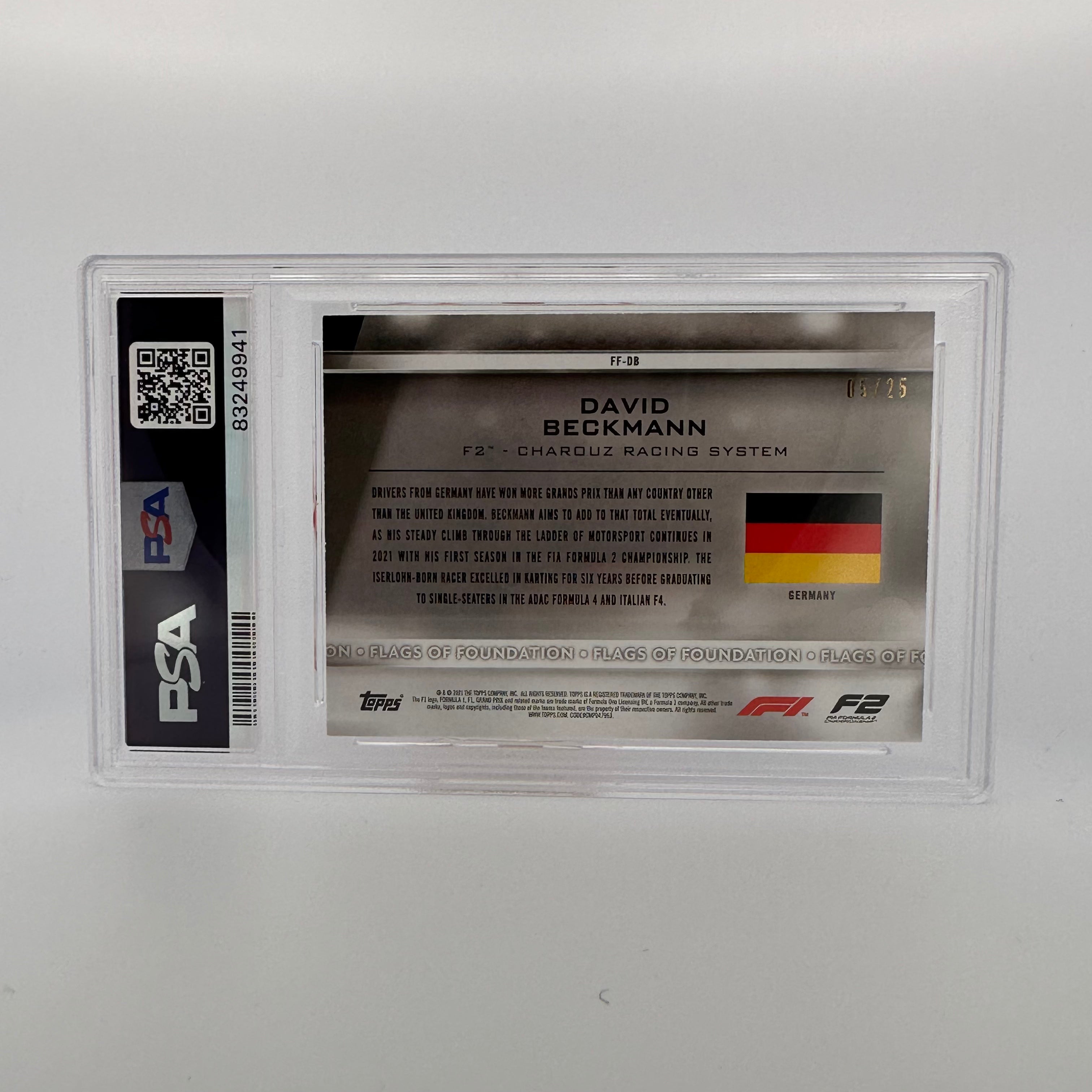 PSA 8 Graded 2005 David Beckmann #FF DB Flags Of Foundation Orange Soccer Card - Perfect for Collectors, Investors & Soccer Memorabilia Displays