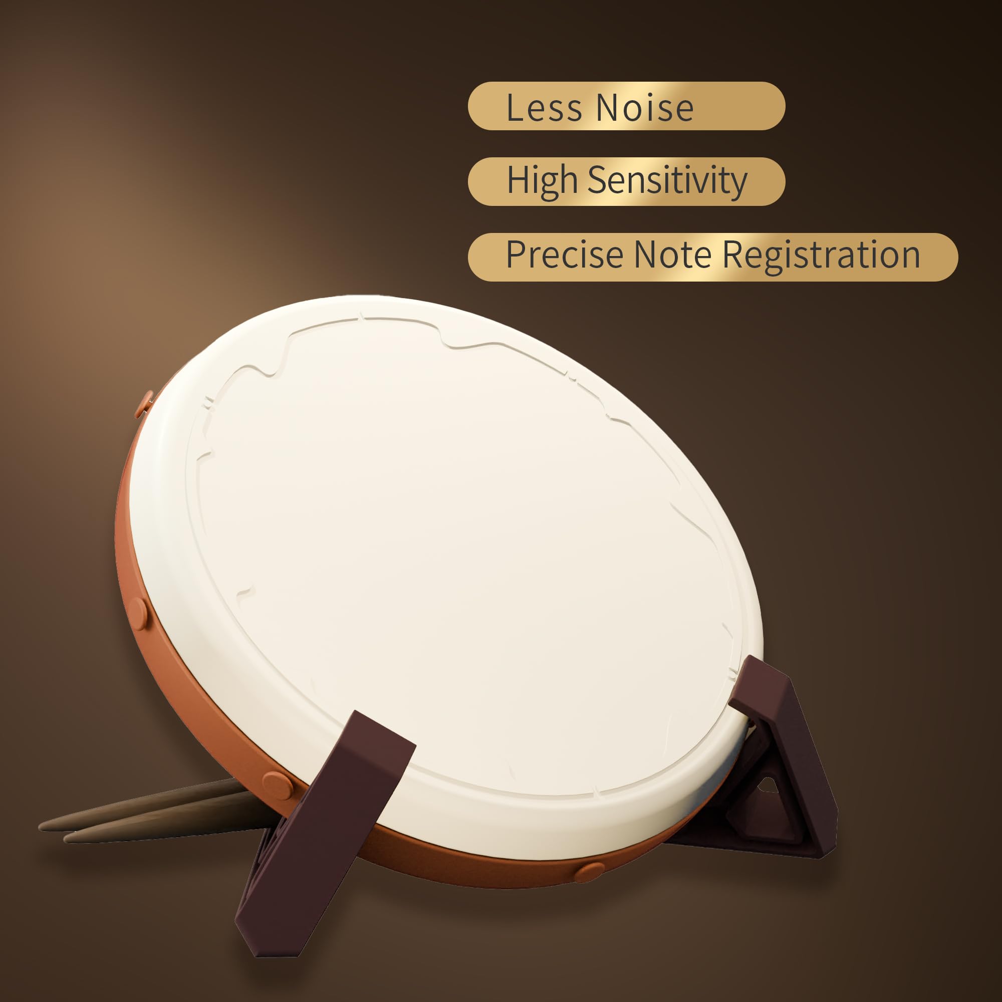 Rythmagica TDC10 Pro Taiko Drum Controller - for Switch, PC, PS4, Xbox - Silent & Precise Gaming