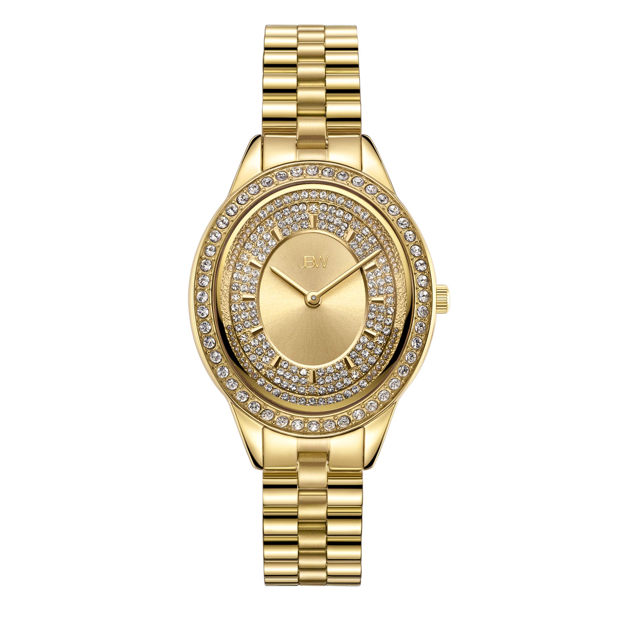 JBW Luxury Women's Bellini J6381 12-Diamond Plated Stainless Steel Bracelet Watch, 30mm - Elegant Dress Watch for Women, Perfect for Office, Party & Special Occasions