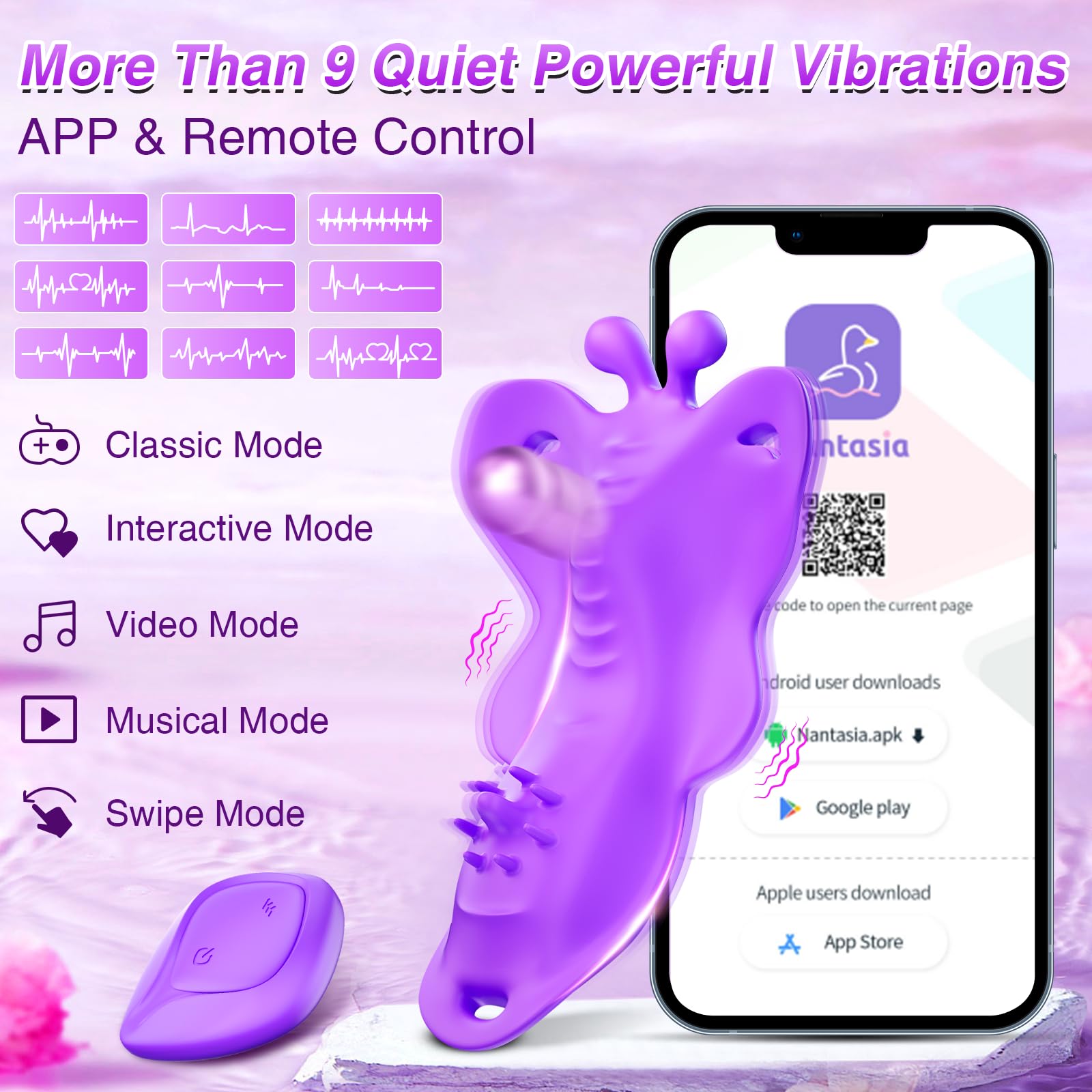 **Wireless Remote Control Thong Panty Vibrator for Women - 9 Vibration Modes, APP & Remote Controlled Clitoral Stimulator, Discreet Wearable Adult Toy for Couples & Solo Play - Perfect for Date Night & Spicing Up Relationships**