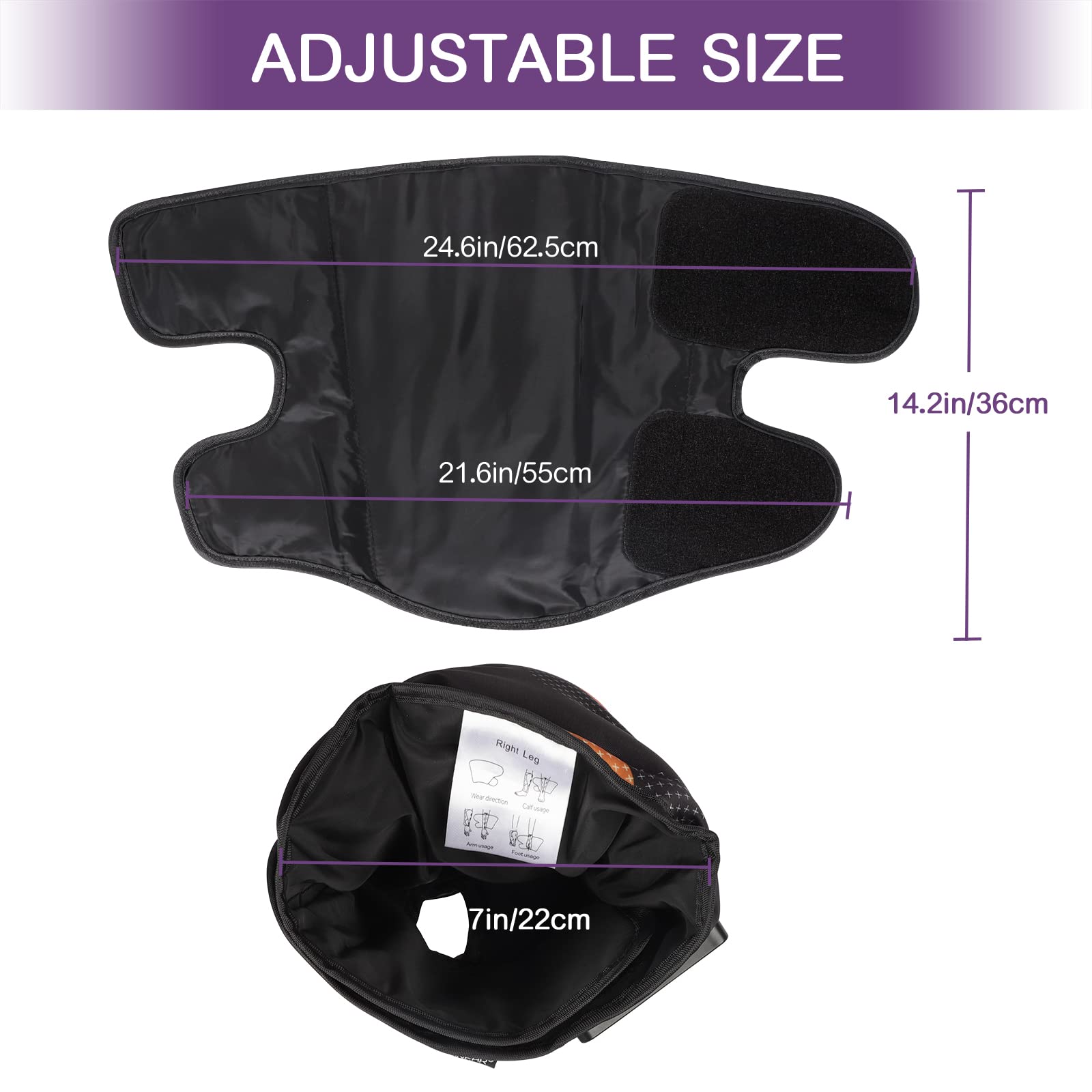 QUINEAR Cordless Air Compression Leg Massager for Circulation & Pain Relief - Rechargeable Calf Massager for Women & Men - Ideal Gift for Mom & Dad (FSA/HSA Eligible) - Perfect for Home Use, Office Relaxation & Post-Workout Recovery