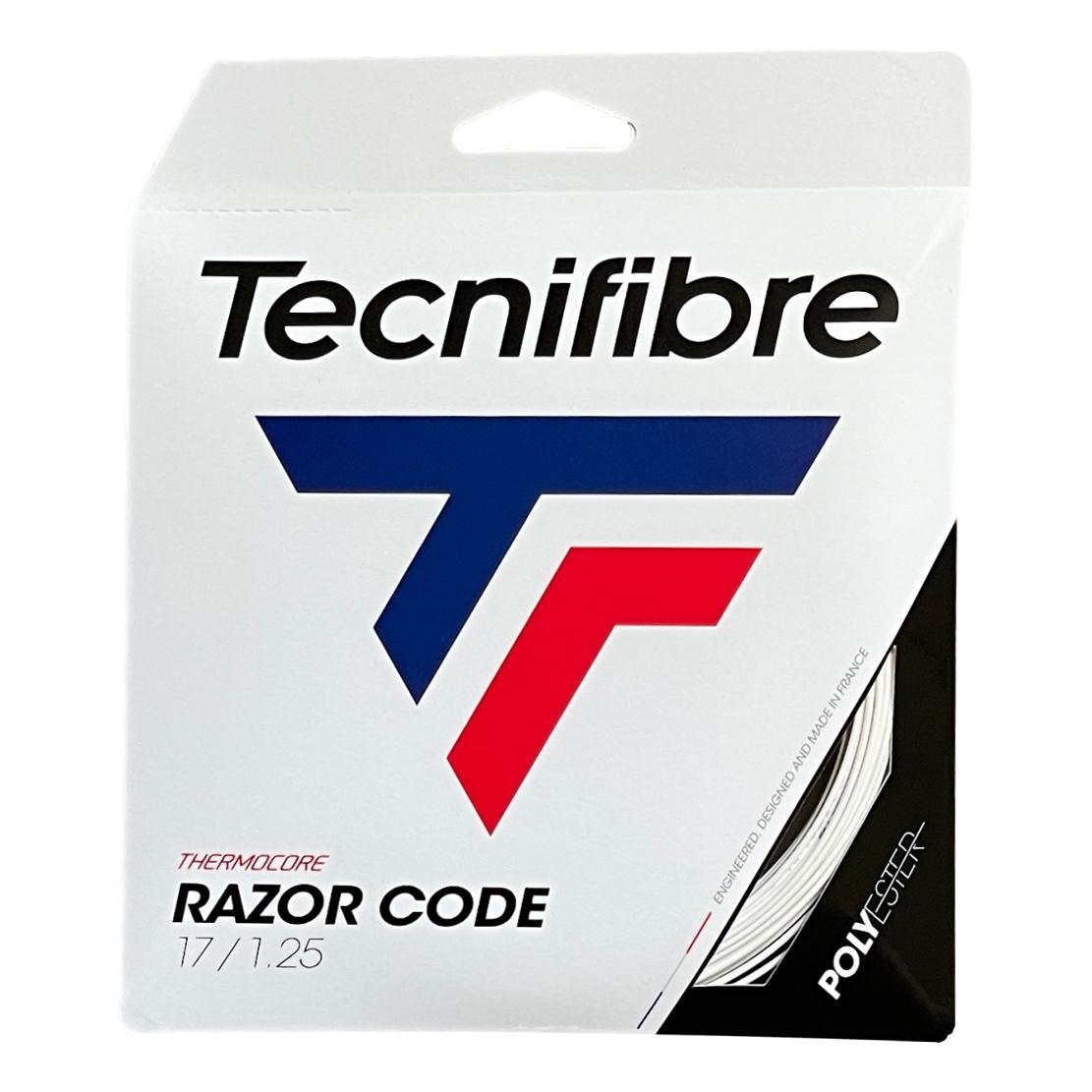 Tecnifibre Razor Code 17 Tennis String - High Performance Polyester String for Spin & Control | Perfect for Competitive Players & Tournament Play