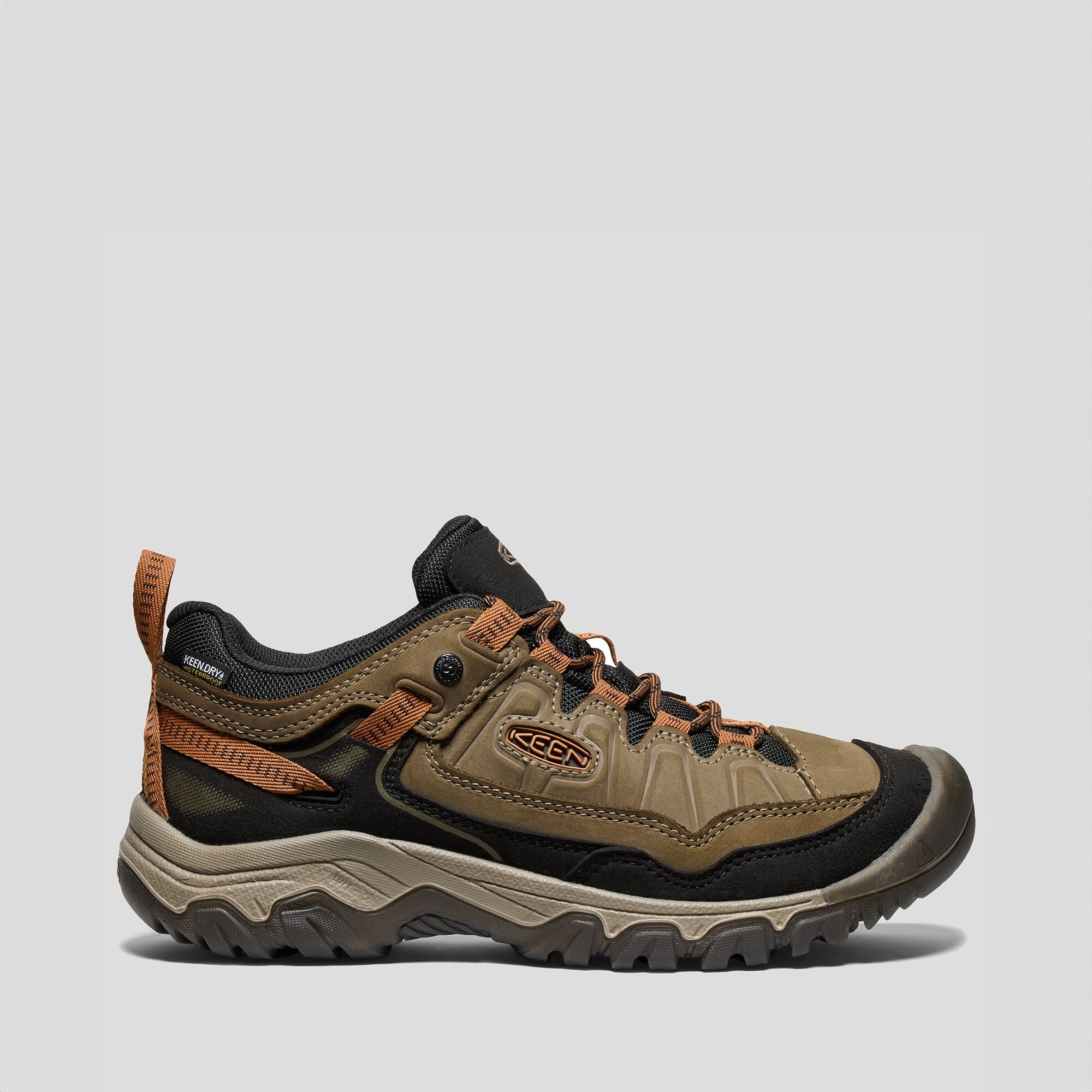 Keen Targhee IV WP Waterproof Hiking Boots for Men - Sea Turtle/Roasted Pecan - Outdoor Trekking & Mountain Climbing Footwear