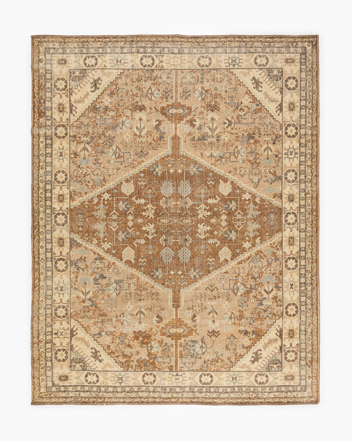 Hand Knotted Wool Rug - Soft & Durable Handmade Area Rug for Living Room, Bedroom, or Office - Traditional Design Home Decor