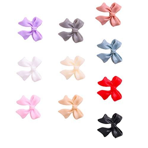 3D Bow Tie Nail Charms - 100pcs Resin Bow Nail Decorations for DIY Nail Art | Colorful Bowknot Nail Accessories for Manicure, Pedicure & Crafting | Perfect for Parties, Weddings & Special Occasions