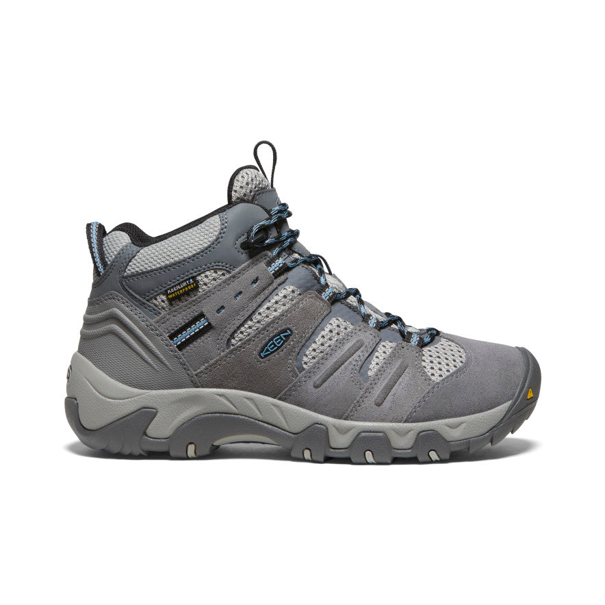 Women's Waterproof Hiking Boots - Steel Grey & Blue Heaven | Outdoor Trekking, Camping & Trail Walking Shoes for Women