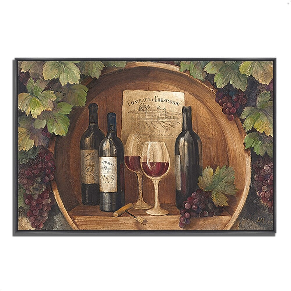 At the Winery by Albena Hristova - Premium Fine Art Giclee Print on Gallery Wrapped Canvas - Ready to Hang Wall Decor for Living Room, Bedroom & Office