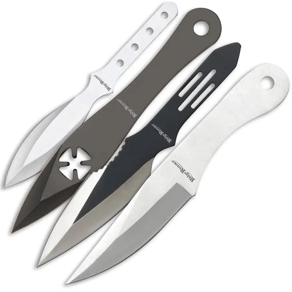 Ridge Runner 24-Piece Professional Throwing Knives Set for Outdoor Survival Training, Hunting & Target Practice - High Carbon Steel Balanced Knives with Nylon Case