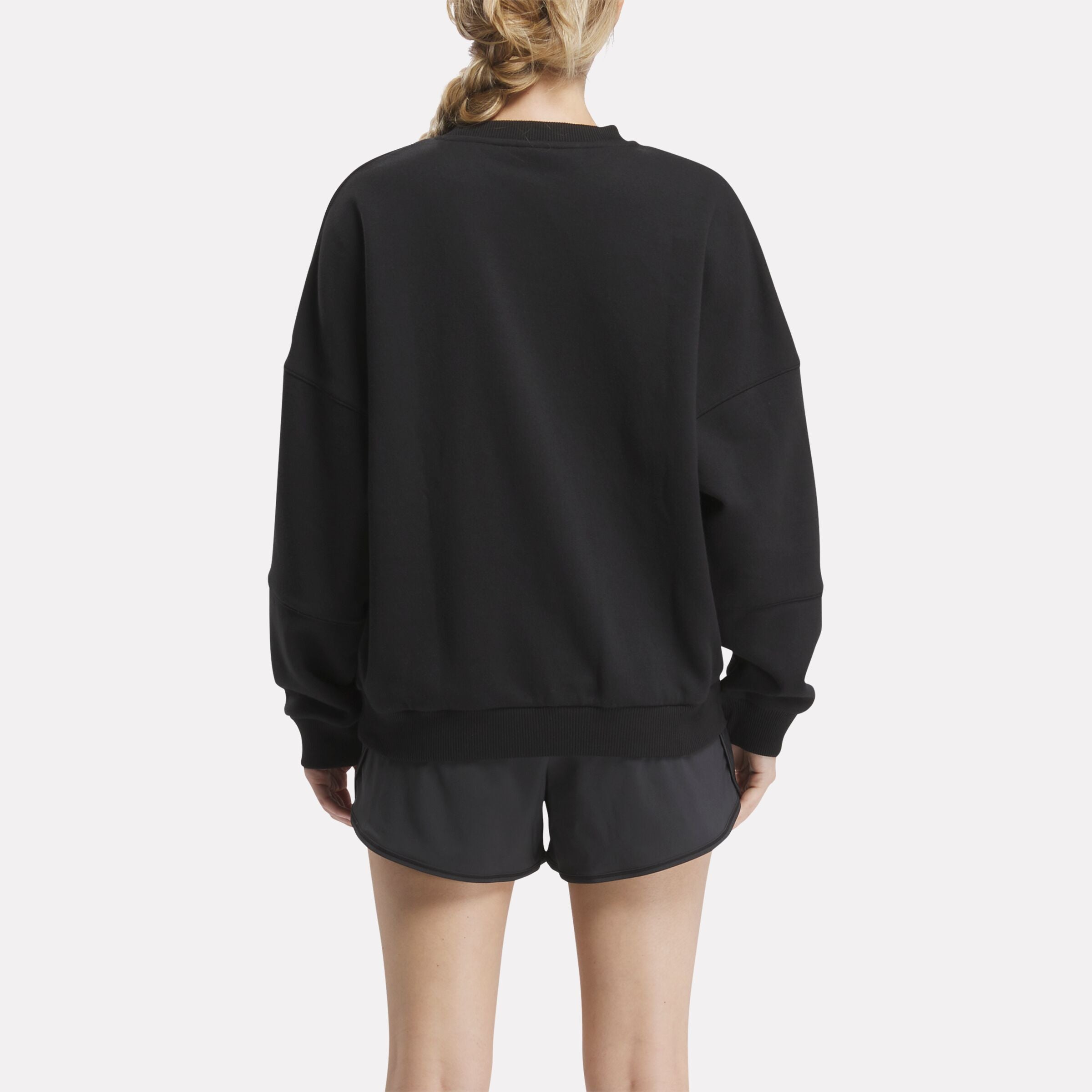 Lux Oversized Crew Neck Sweatshirt - Black | Soft & Comfortable Unisex Pullover for Men & Women | Perfect for Casual Wear, Lounge & Street Style