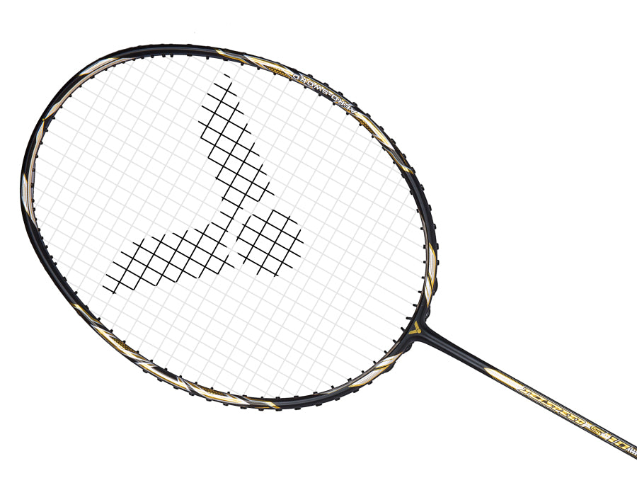 Victor Jetspeed S 10 C Unstrung Badminton Racket - Black | Professional Carbon Fiber Shuttlecock Racket for Competitive Play & Training | Perfect for Singles & Doubles Matches