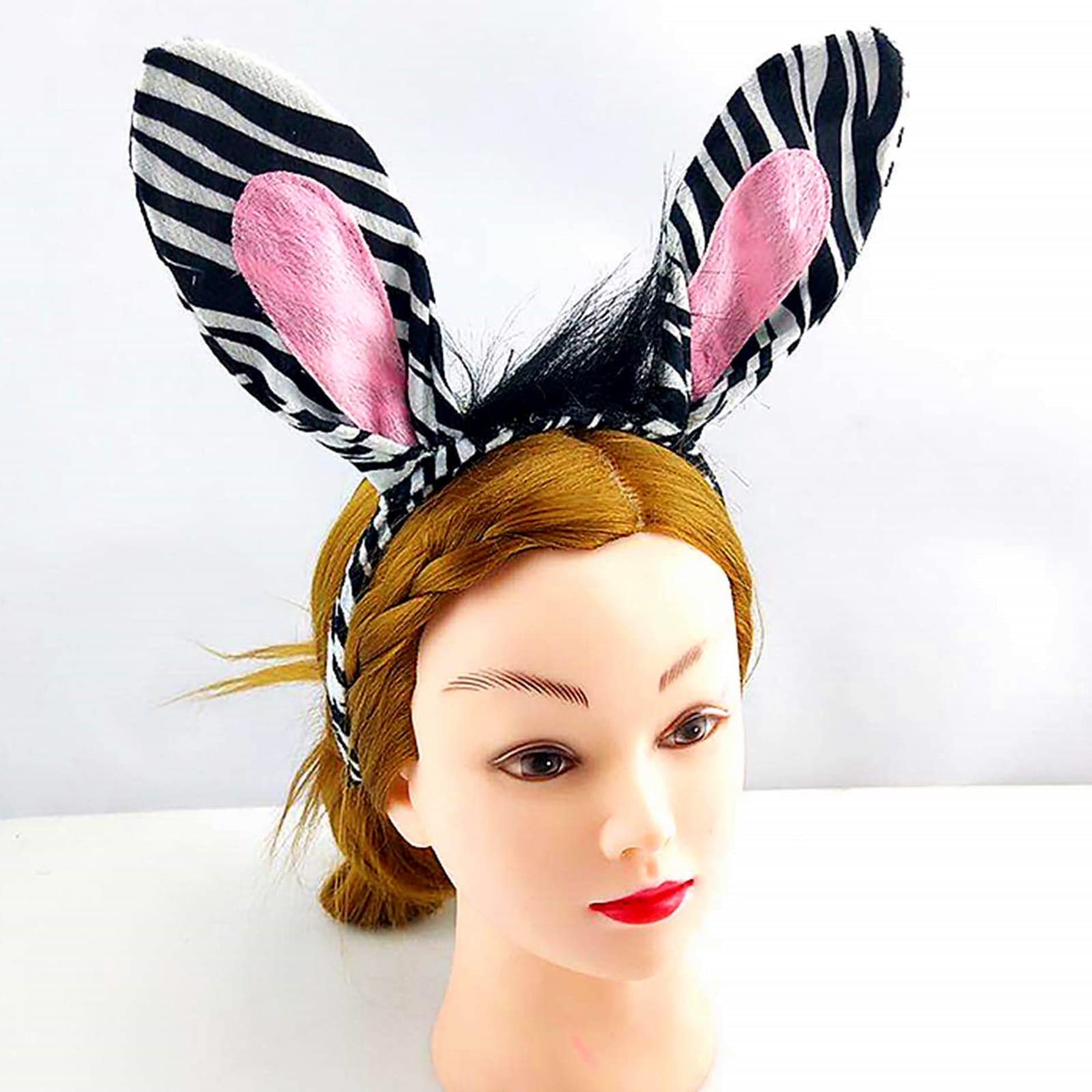 4 Sets Zoo Animal Headbands for Adults - Halloween Costume Ears & Tail Accessories Set - Perfect for Halloween Parties, Cosplay, and Themed Events