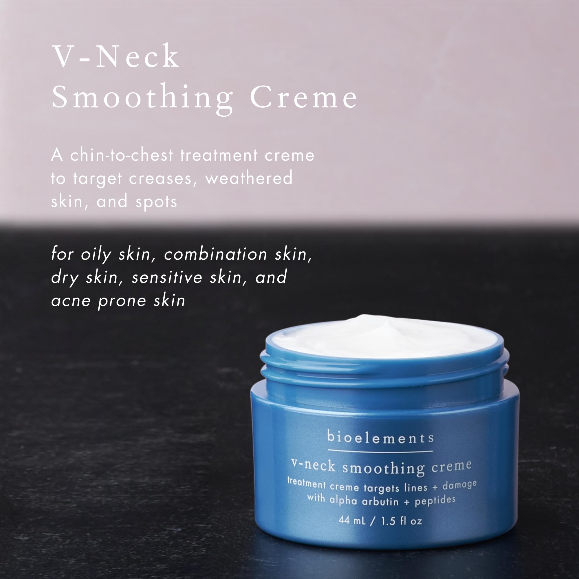Bioelements V-Neck Smoothing Cream - 1.5 fl oz Anti-Aging Neck & Décolleté Treatment - Reduces Fine Lines, Wrinkles & Age Spots - Vegan, Cruelty-Free, Gluten Free Skincare - Perfect for Night Routine & Daily Hydration