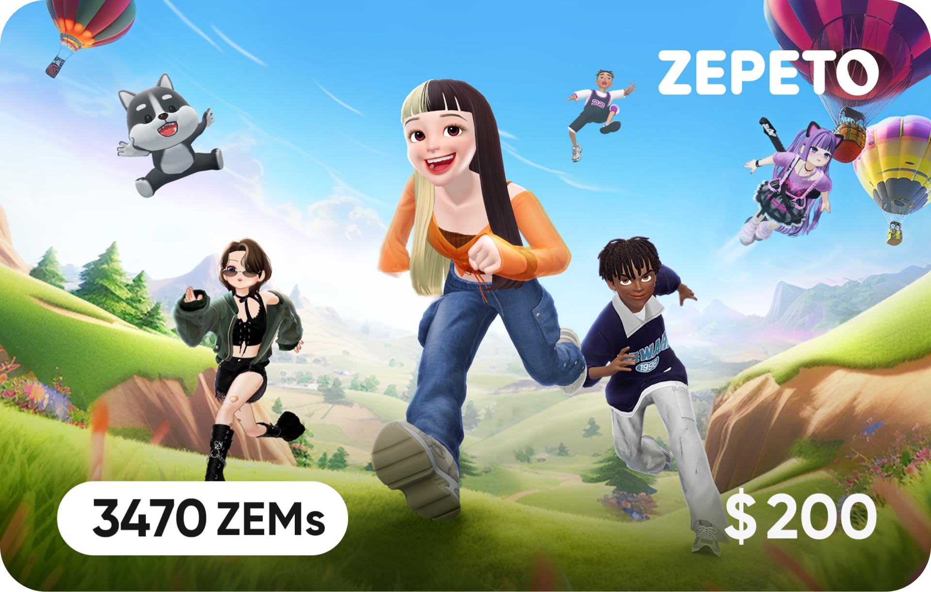 ZEPETO Digital Gift Card - 3,470 ZEMs Virtual Currency for Online Gaming | Perfect for Avatar Customization & In-App Purchases