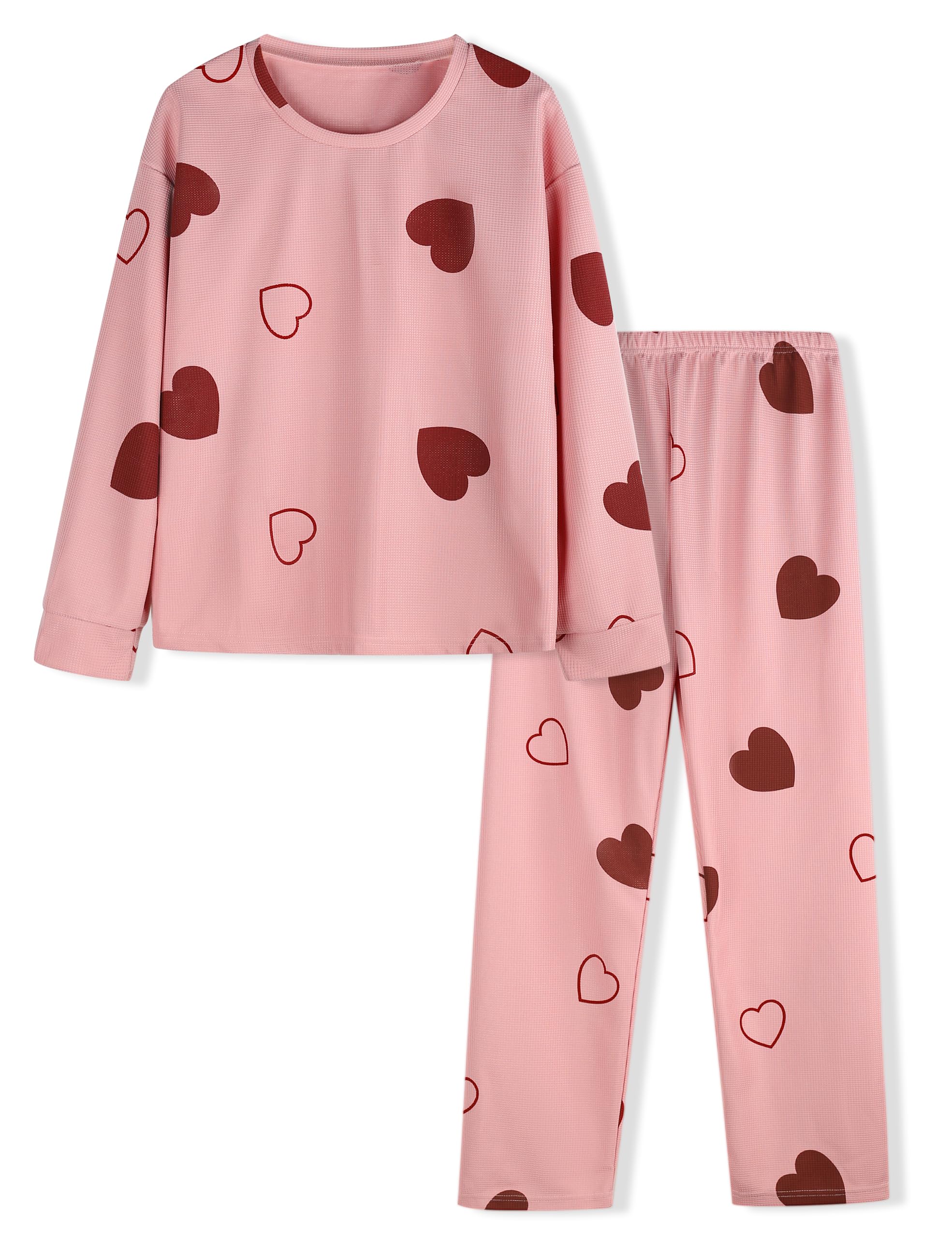 Women's Petite Pajama Sets - Soft Waffle Knit Sleepwear & Lounge Pjs for Women - Cozy Nightwear for Sleeping, Relaxing at Home or Traveling