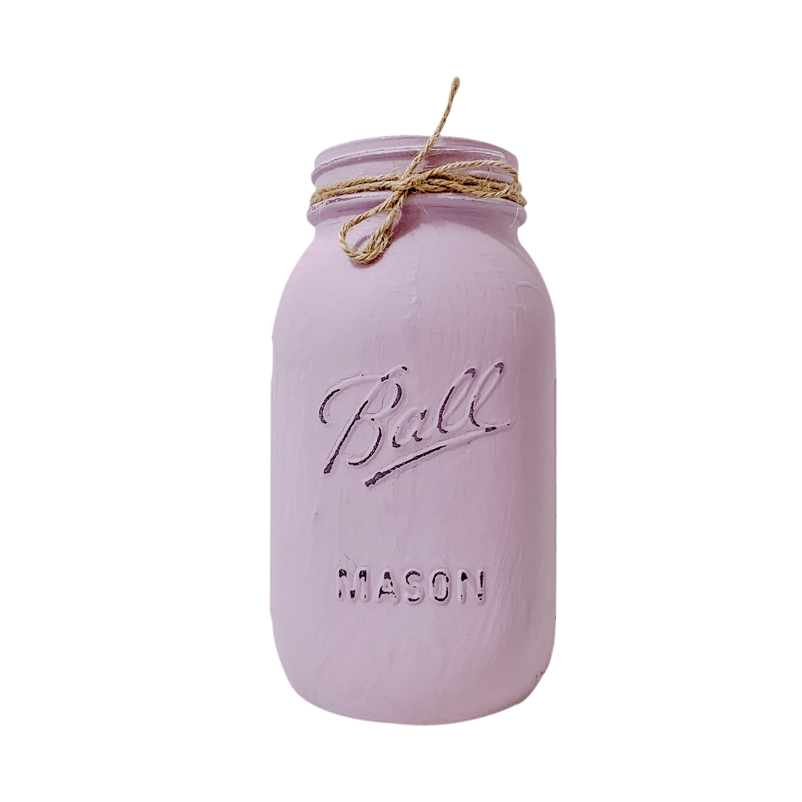 Lavender Painted Mason Jars - 32 oz Quart Glass Jars for Baby Shower, Baptism & Wedding Centerpieces - Purple Table Decor for Girls' Celebrations - Perfect for Rustic Weddings, Bridal Showers & Party Decorations