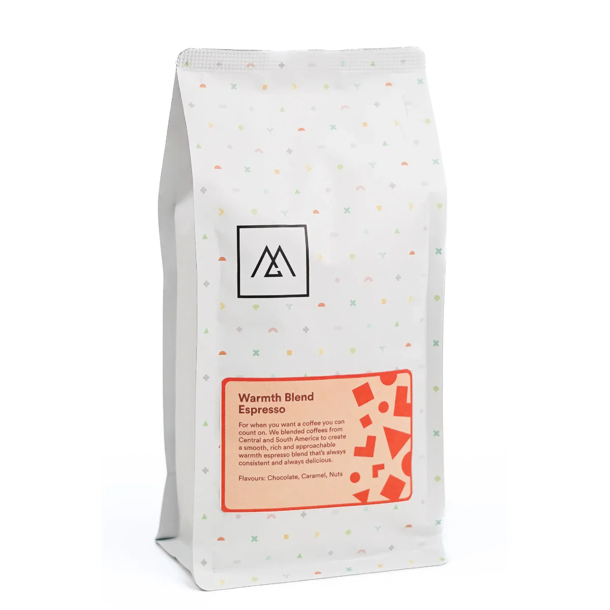 MONOGRAM COFFEE BEANS Warmth Blend Espresso - Premium 300g Dark Roast Whole Bean Coffee for Espresso Machines & French Press - Perfect for Home Brewing, Office Use & Gift Giving