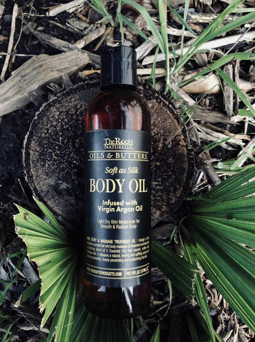 ROOTS NATURELLE Organic Body Oil for Dry Skin - Hydrating & Nourishing Moisturizer with Natural Ingredients - Perfect for Massage, Aromatherapy & Daily Skincare Routine