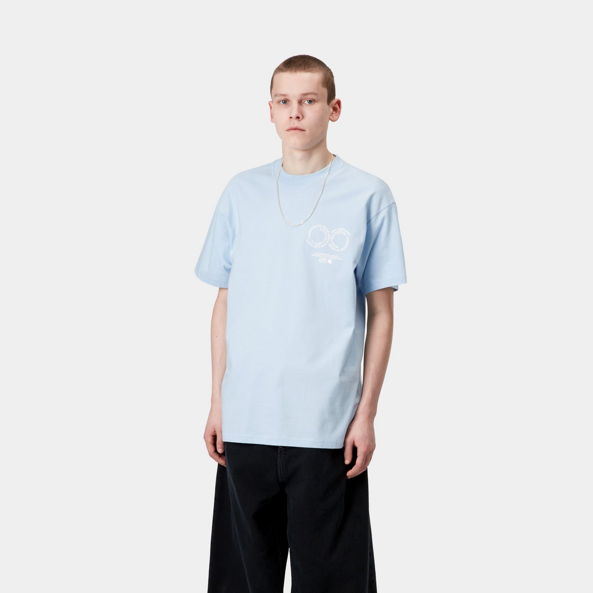 Rotation T-Shirt for Men & Women - Breathable Air Sky & White Cotton Tee - Perfect for Casual Wear, Gym, and Outdoor Activities