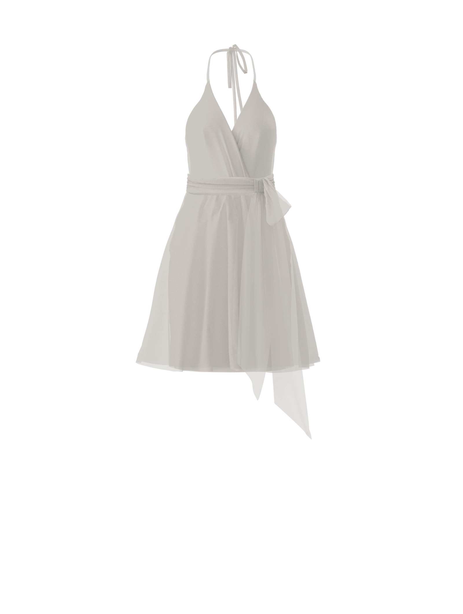 Carmelle Bodice & Carla Skirt Set with Sash Belt - Elegant Dove Gray Women's Fashion for Weddings, Parties & Special Occasions