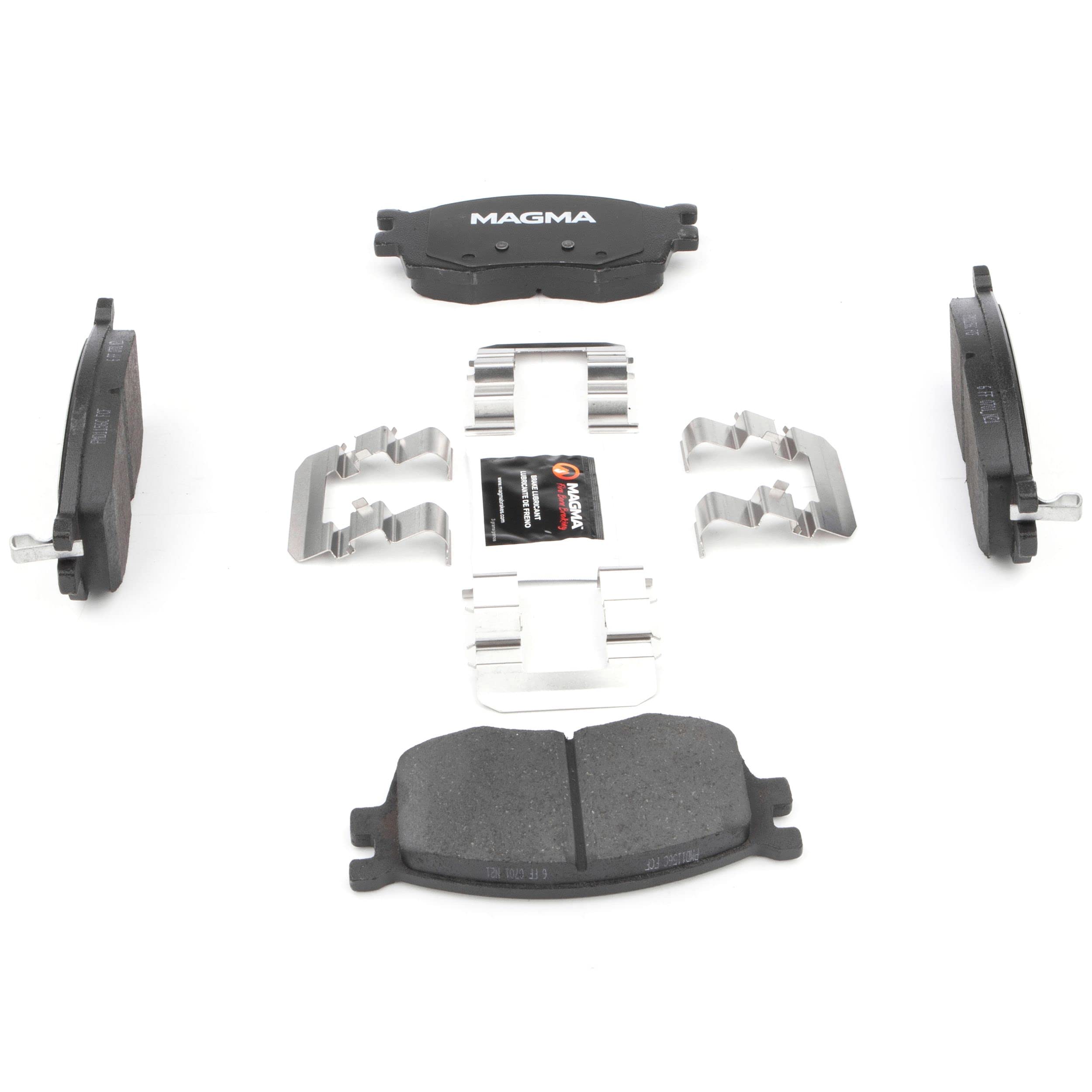 Premium MAGMA PMD1156C Ceramic Brake Pads for Front Wheels - High-Performance Braking, Low Noise & Dust - Perfect for Daily Commuting, Highway Driving & Performance Vehicles