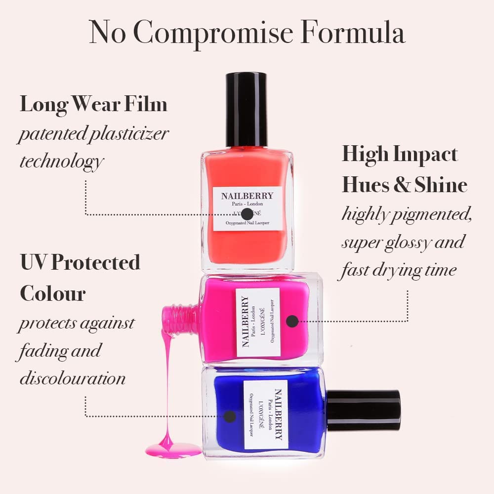 Nailberry Acai Nail Elixir - Rose Scented 5-in-1 Intensive Nail Treatment (15ml) for Stronger, Healthier Nails | Perfect for At-Home Manicures & Nail Care Routines