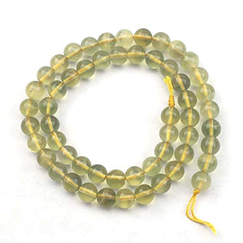 Natural Yellow Fluorite Beads 6mm 8mm 10mm - Genuine Stone Beads for Jewelry Making, DIY Crafts (15