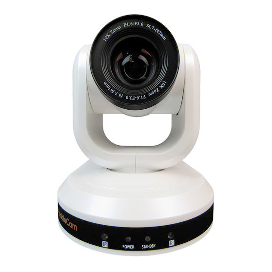 HuddleCamHD 10X WH G3 PTZ Camera (White) - Professional 10X Zoom USB Conference Webcam for Video Conferencing, Live Streaming & Remote Meetings