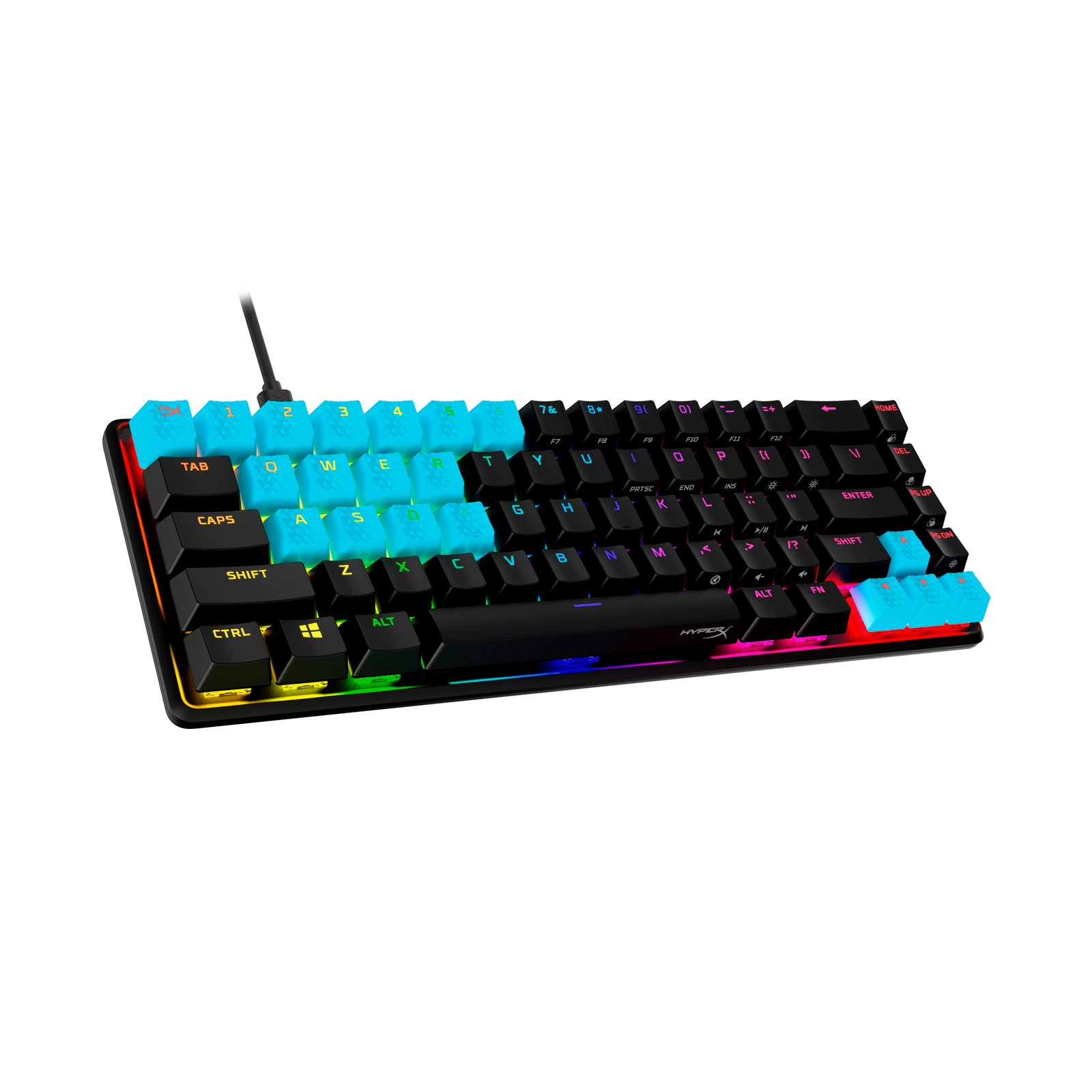 HyperX Rubber Keycaps for Mechanical Keyboards - Gaming Accessory Kit with Non-Slip Design (104 Keys) - Perfect for PC Gaming, Typing & Office Work