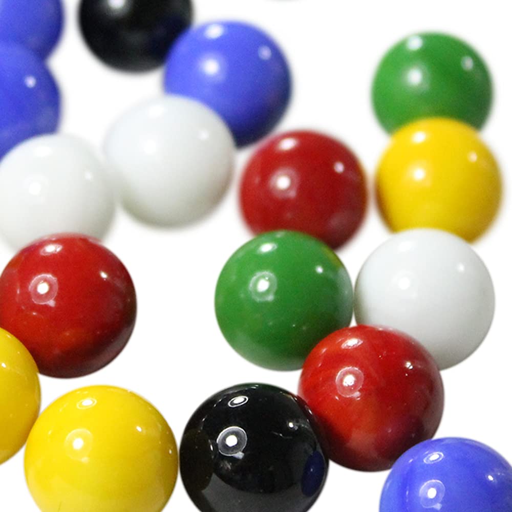 14mm Game Replacement Marbles - 60 Piece Set for Board Games, Marble Runs & DIY Crafts - Durable Glass Marbles for Kids & Adults