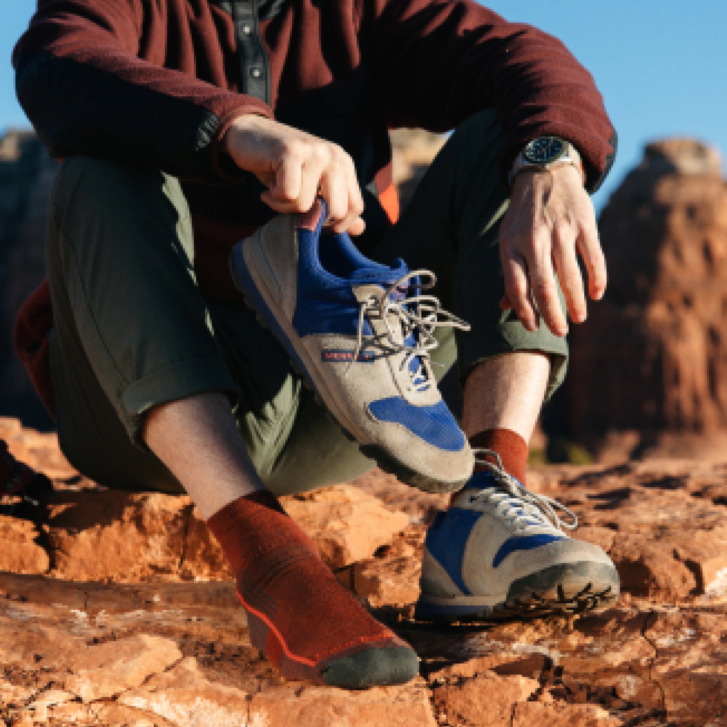 Men's Midweight Hiking Socks - Breathable Cushioned Quarter Crew Socks for Outdoor Trekking & Backpacking | Perfect for Trail Hikes, Camping & Mountain Adventures
