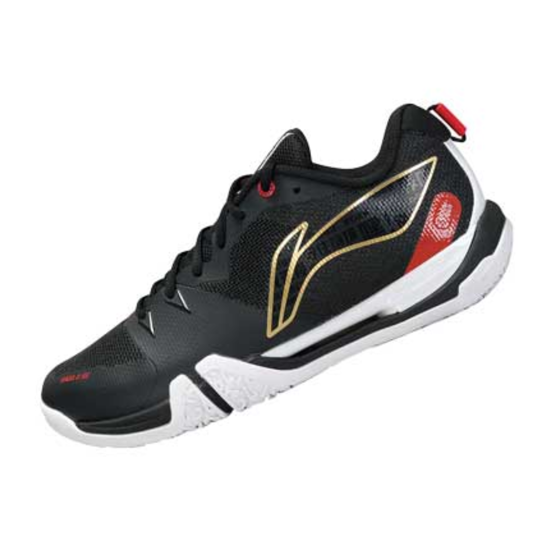 Li Ning Saga II SE Unisex Badminton Shoes - Lightweight & Breathable for Men & Women - Black (AYZU001-3) - Perfect for Indoor Court Sports & Training