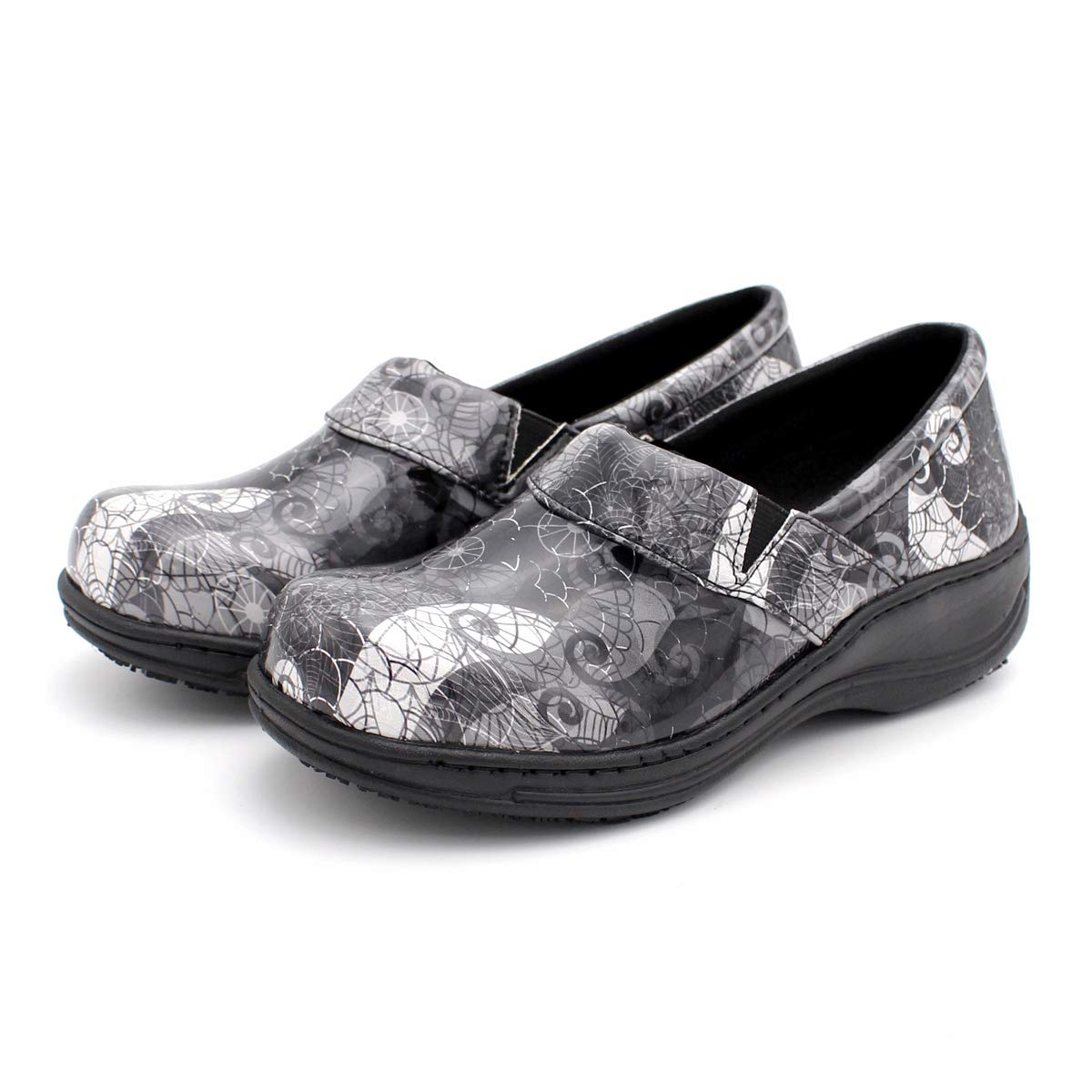 Laforst Women's Rachel Slip-Resistant Nursing Shoes - Comfortable Work Shoes for Nurses, Waitresses & Waiters - Breathable Manmade Upper Slip-On Clogs for Hospital, Restaurant & Healthcare Professionals