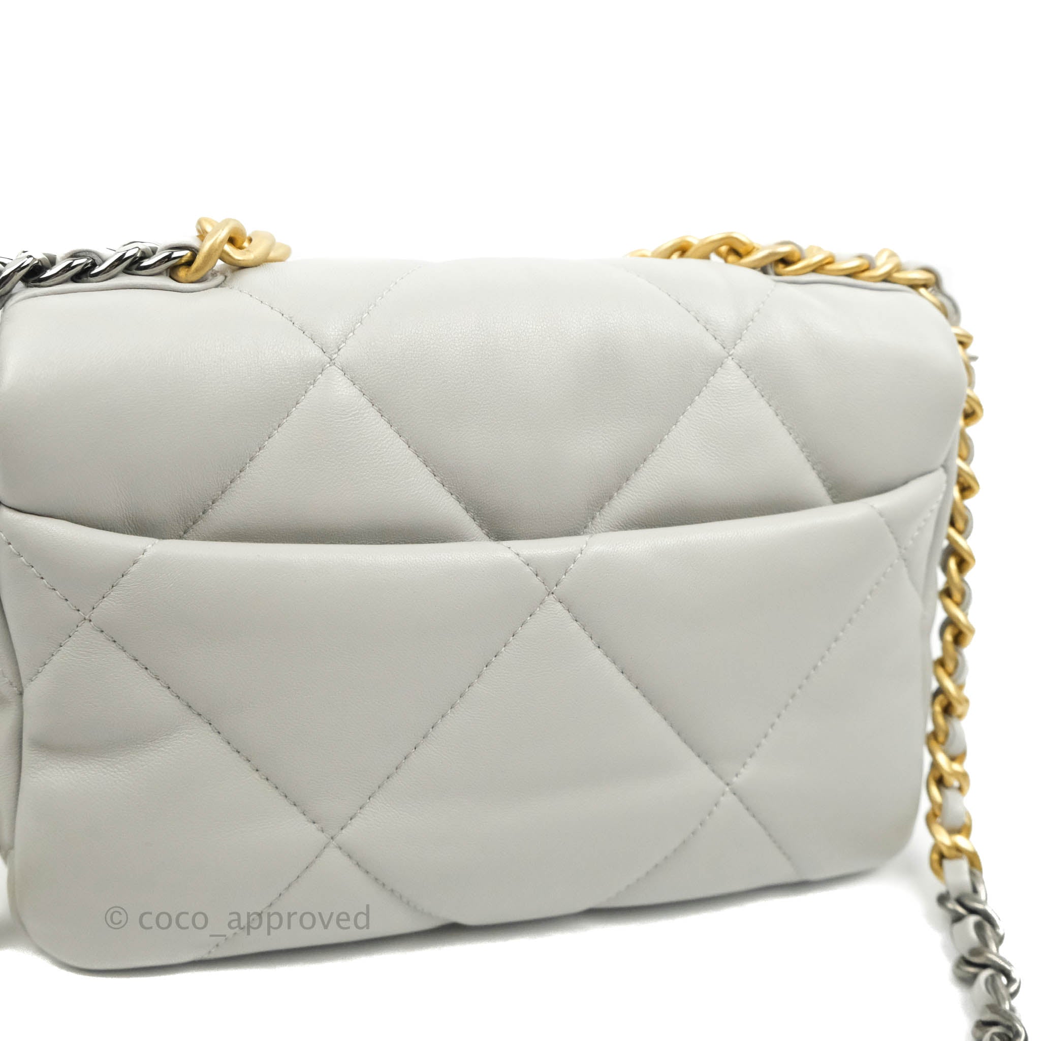 Chanel 19 Small Grey Mixed Hardware 21A Bag - Luxury Designer Handbag for Women | Perfect for Everyday Use, Office & Special Occasions