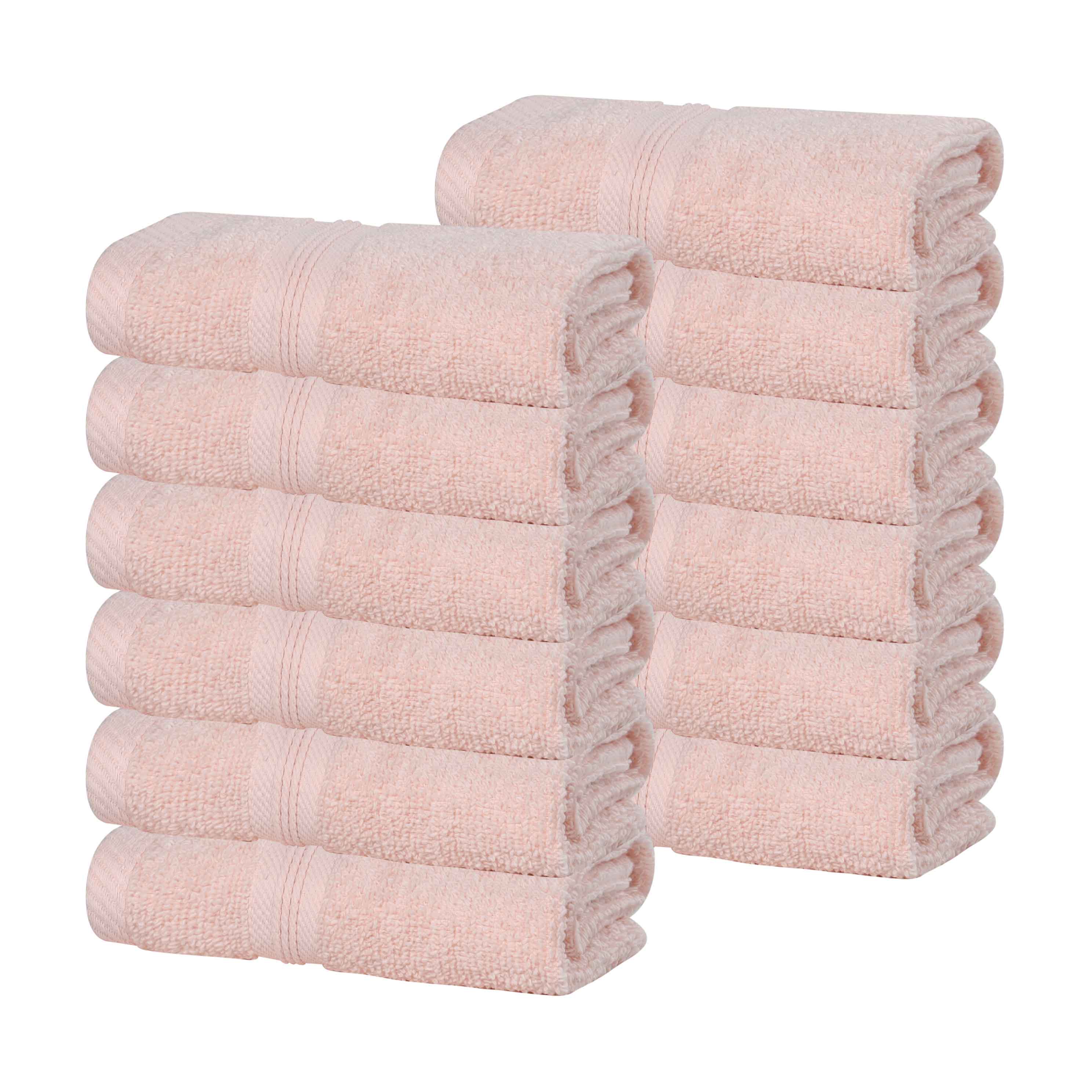 Premium 12-Pack Zero Twist Cotton Face Towels & Washcloths | Ultra Soft, Absorbent & Skin-Friendly | Perfect for Spa, Baby Care & Gentle Exfoliation