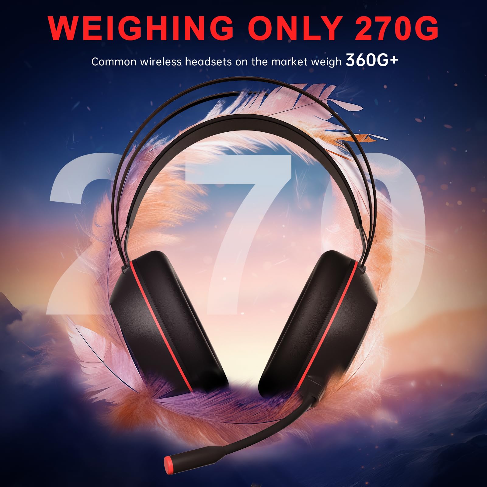 Best Wired Gaming Headset for Xbox Series X/S, Xbox One, PS5, PS4, PC & Switch - 7.1 Surround Sound, Noise Cancelling Mic & RGB Lighting - Compatible with Xbox Controller (Black/Red) - Perfect for Competitive Gaming & Streaming