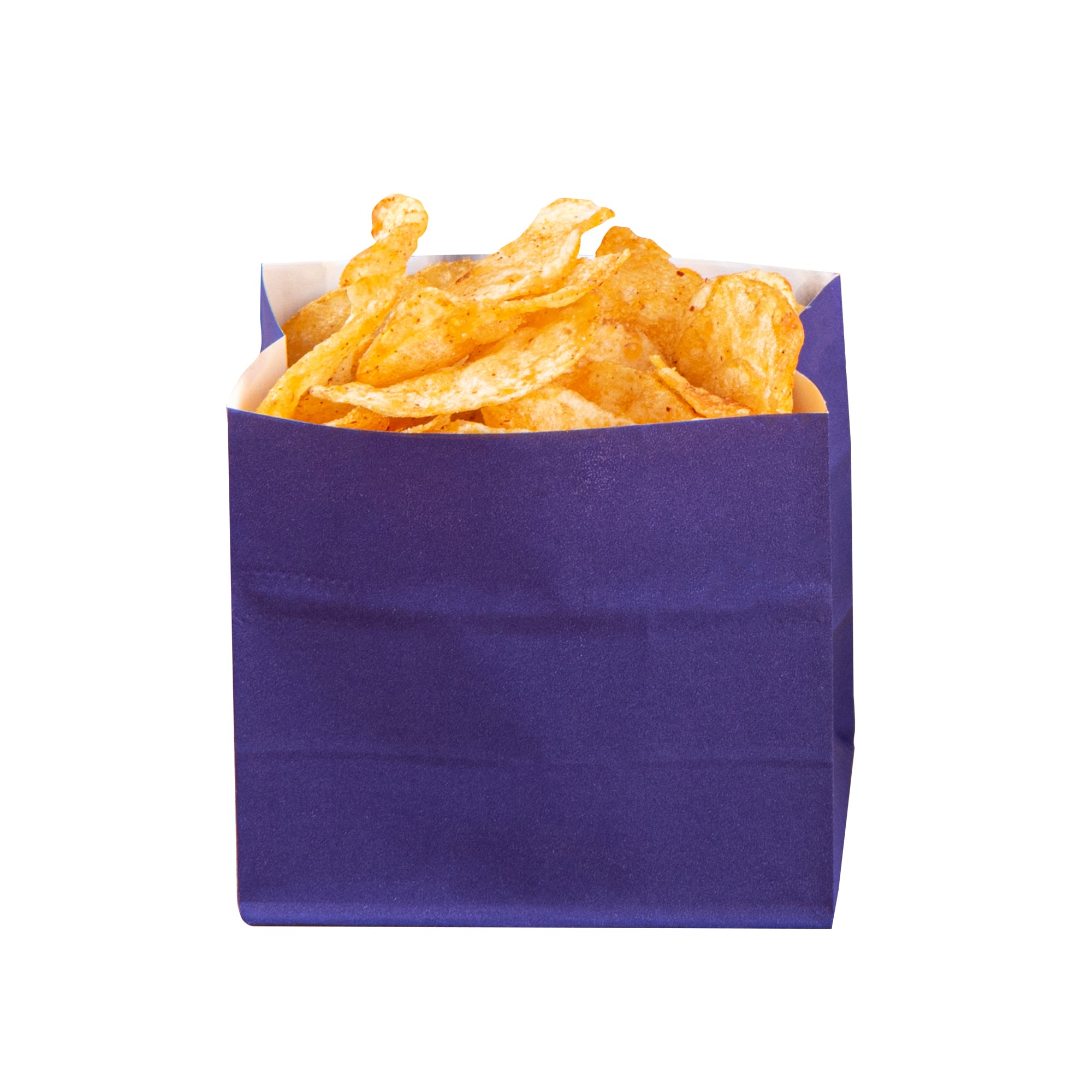 Eco-Friendly Purple Paper Snack Bags - 3.75