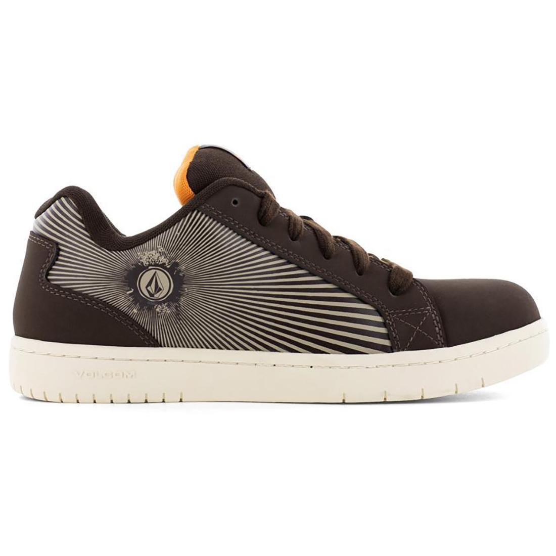 Brown Stone Op Art Composite Toe Work Shoes - Durable Safety Footwear for Construction & Industrial Work