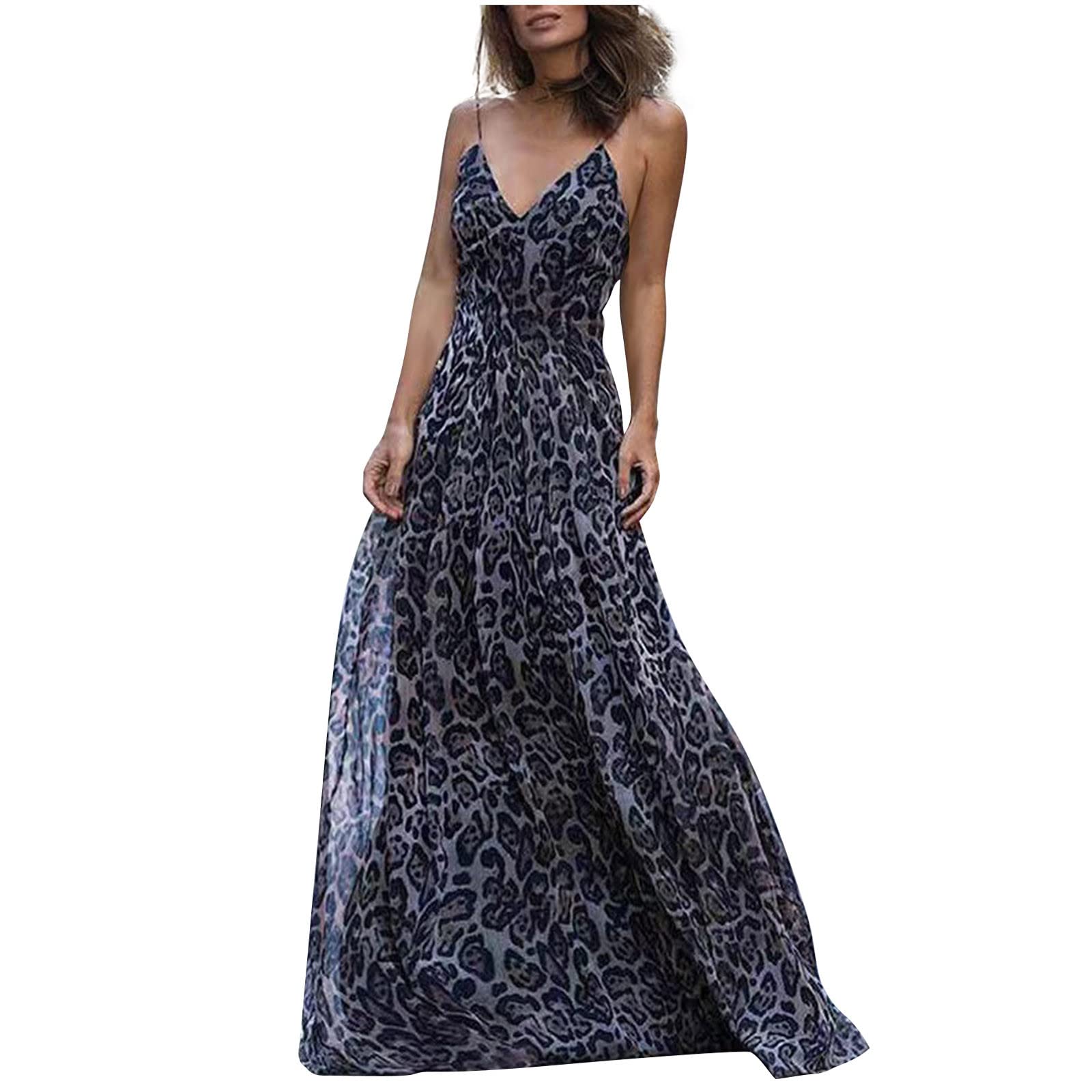 Elegant Vintage V-Neck Sleeveless Summer Wedding Guest Dress for Women - Flowy Long Cami Dress in Solid Colors - Perfect for Garden Weddings, Cocktail Parties & Formal Events