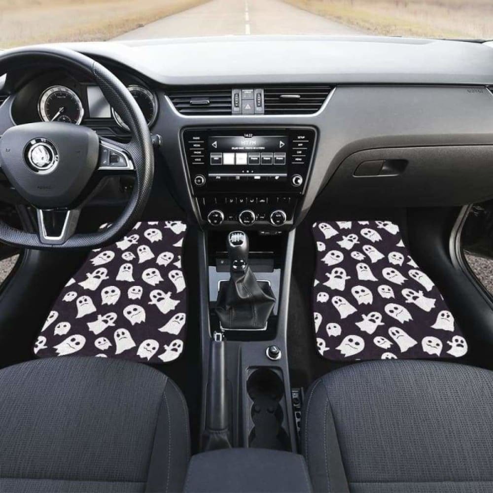 Boo Halloween Car Floor Mats - Non-Slip Custom Fit for Vehicles - Perfect for Halloween Decor & Car Accessories